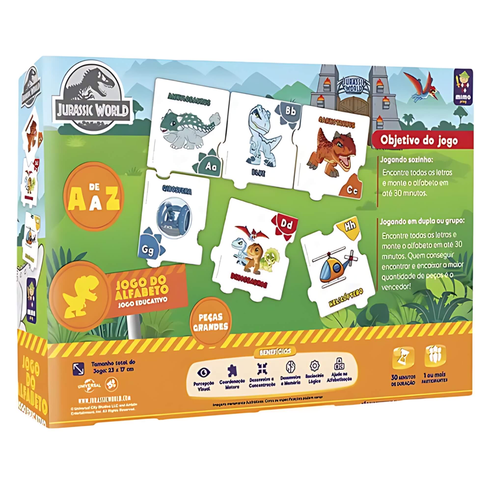 Jogo Educativo das Letras Jurassic World 52 Peças Mimo Toys - 2047