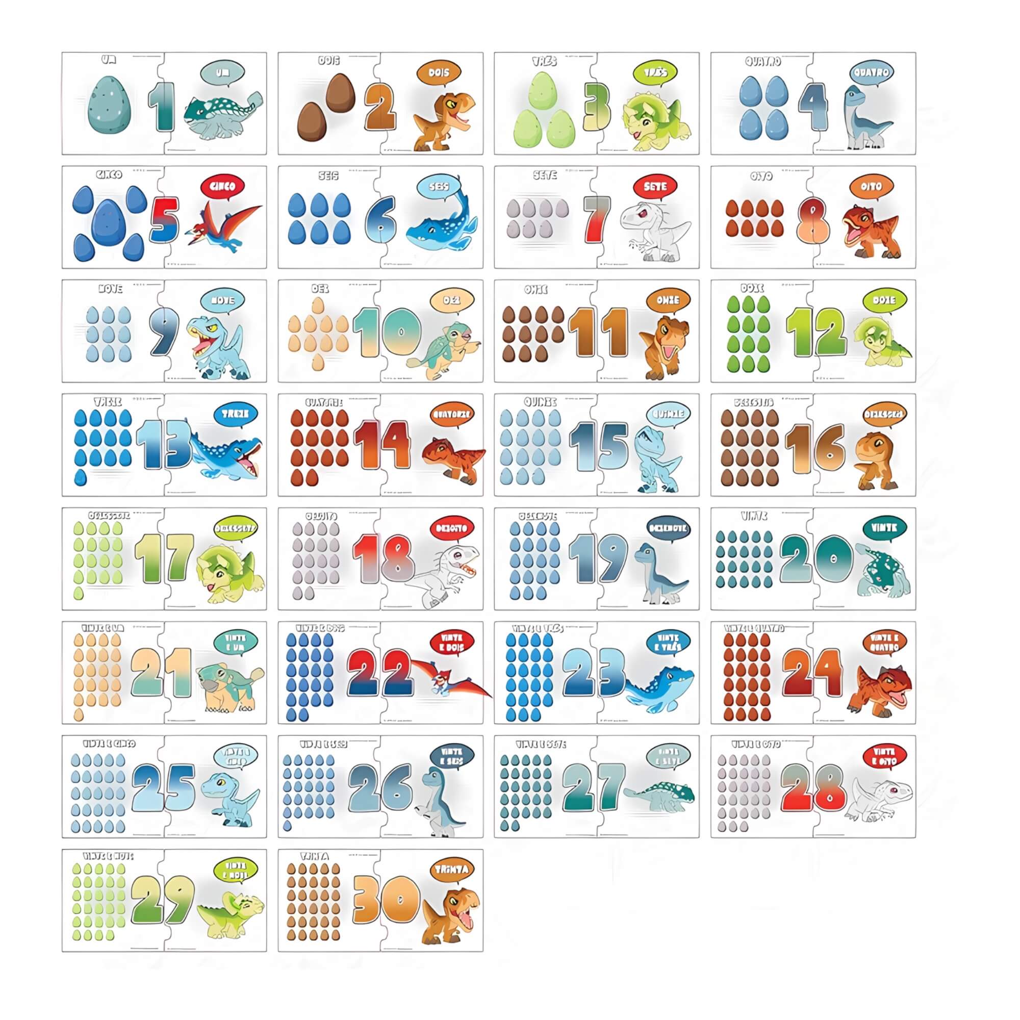 Jogo dos Números Infantil Jurassic World 60 Peças Mimo Toys - 2048