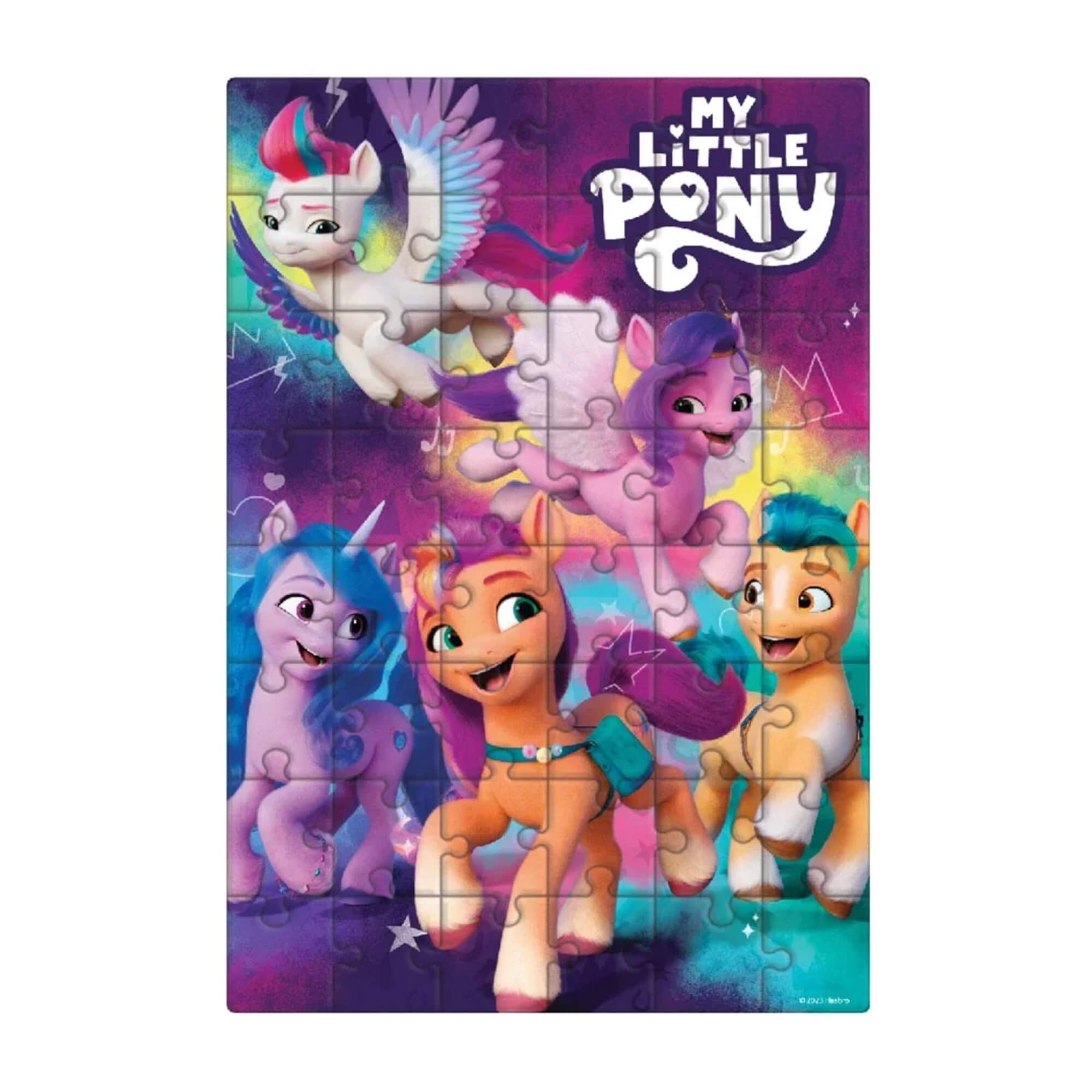Quebra-Cabeça Infantil 48 Peças Gigante My Little Pony Arco-íris Encantado Mimo Toys - 2516