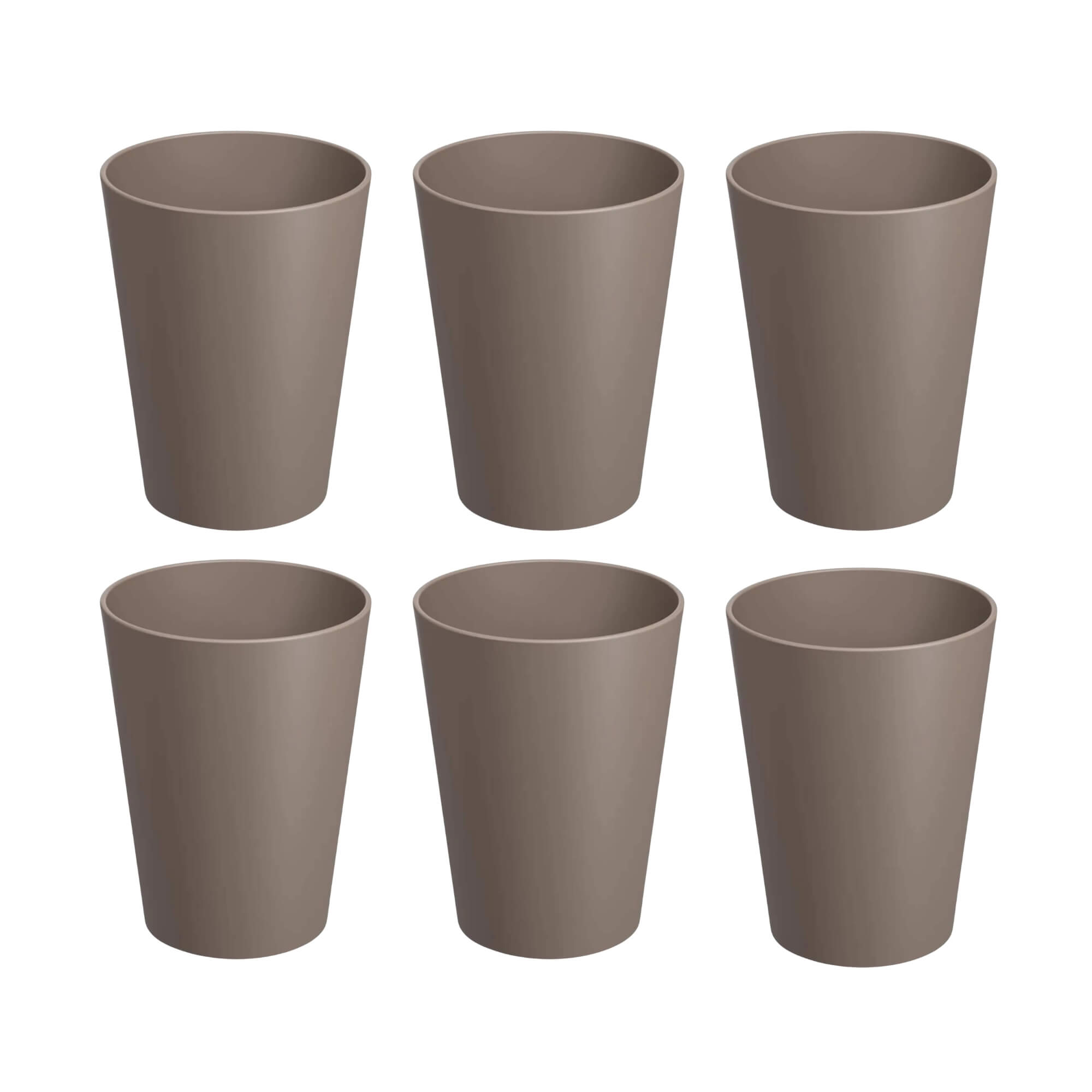 COMP Kit Copo Cônico 6 Unidades 300ml Casual Coza Warm Gray Cinza - Brinox