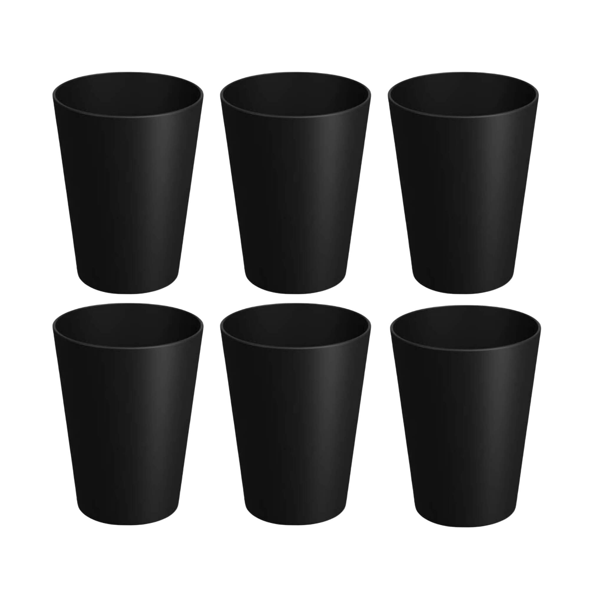 COMP Kit Copo Cônico 6 Unidades 300ml Casual Coza Preto - Brinox