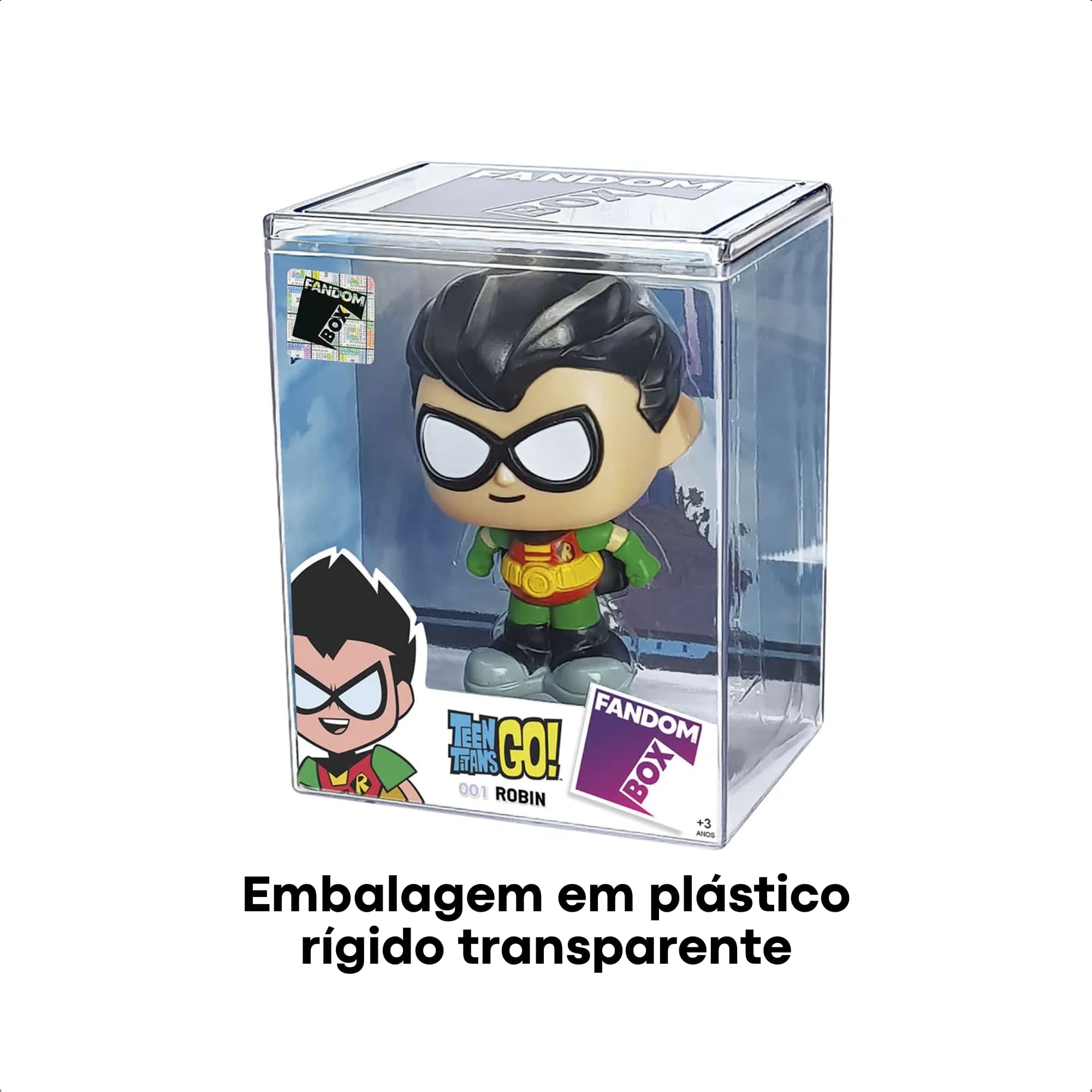 COMP Kit Fandom Box 3 Bonecos Coleção Jovens Titãs 11cm Material Vinil - Líder