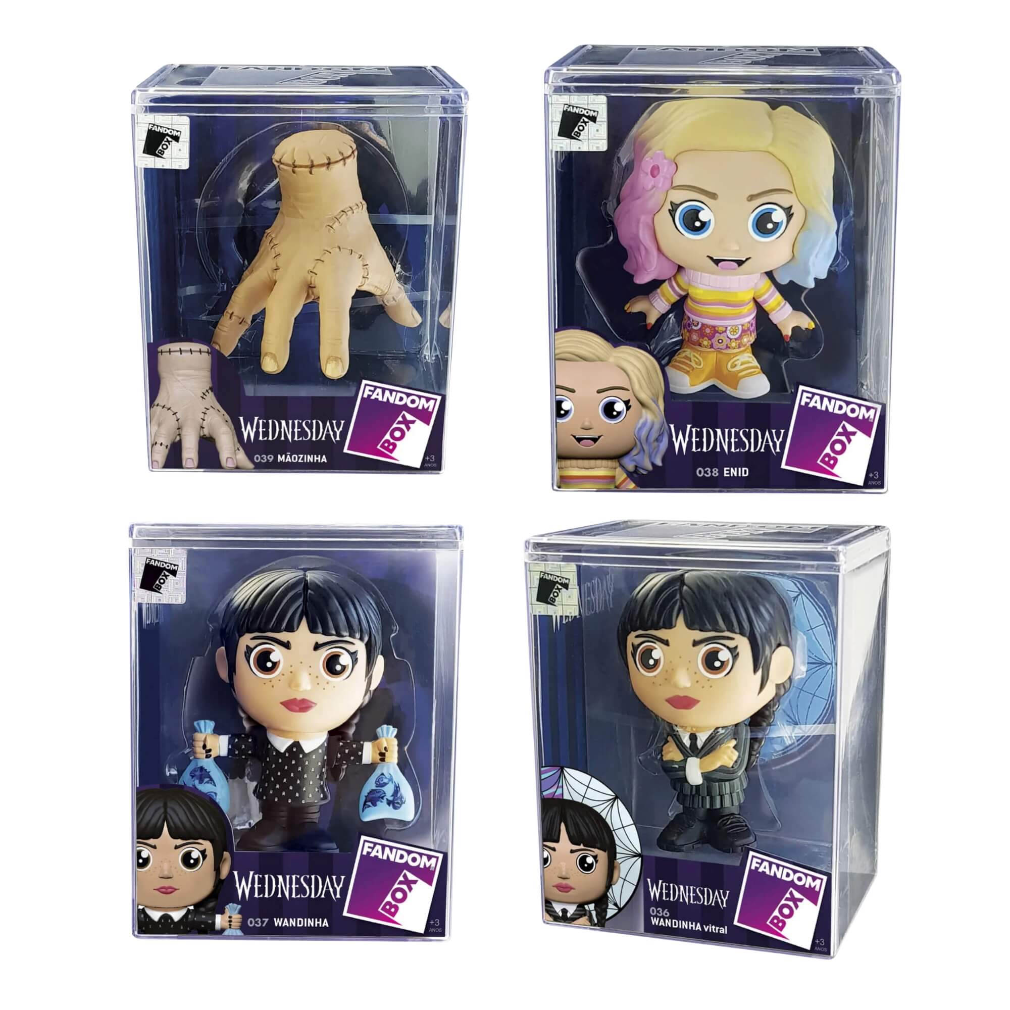 COMP Kit Fandom Box 4 Bonecos Coleção Wandinha - Líder
