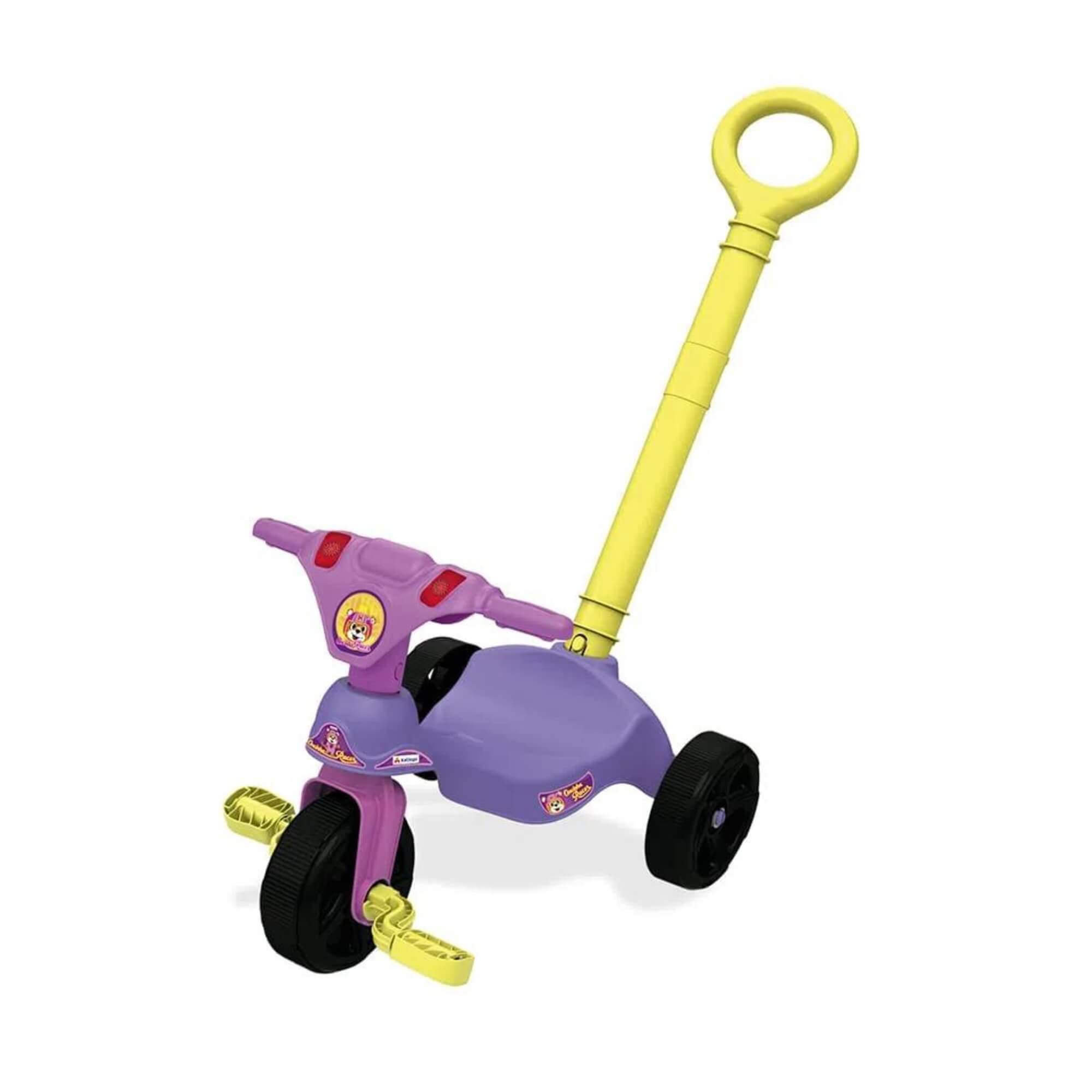 COMP Triciclo Infantil C/ Empurrador até 23kg Xalingo + Brinde 1x Massinha Cotiplas