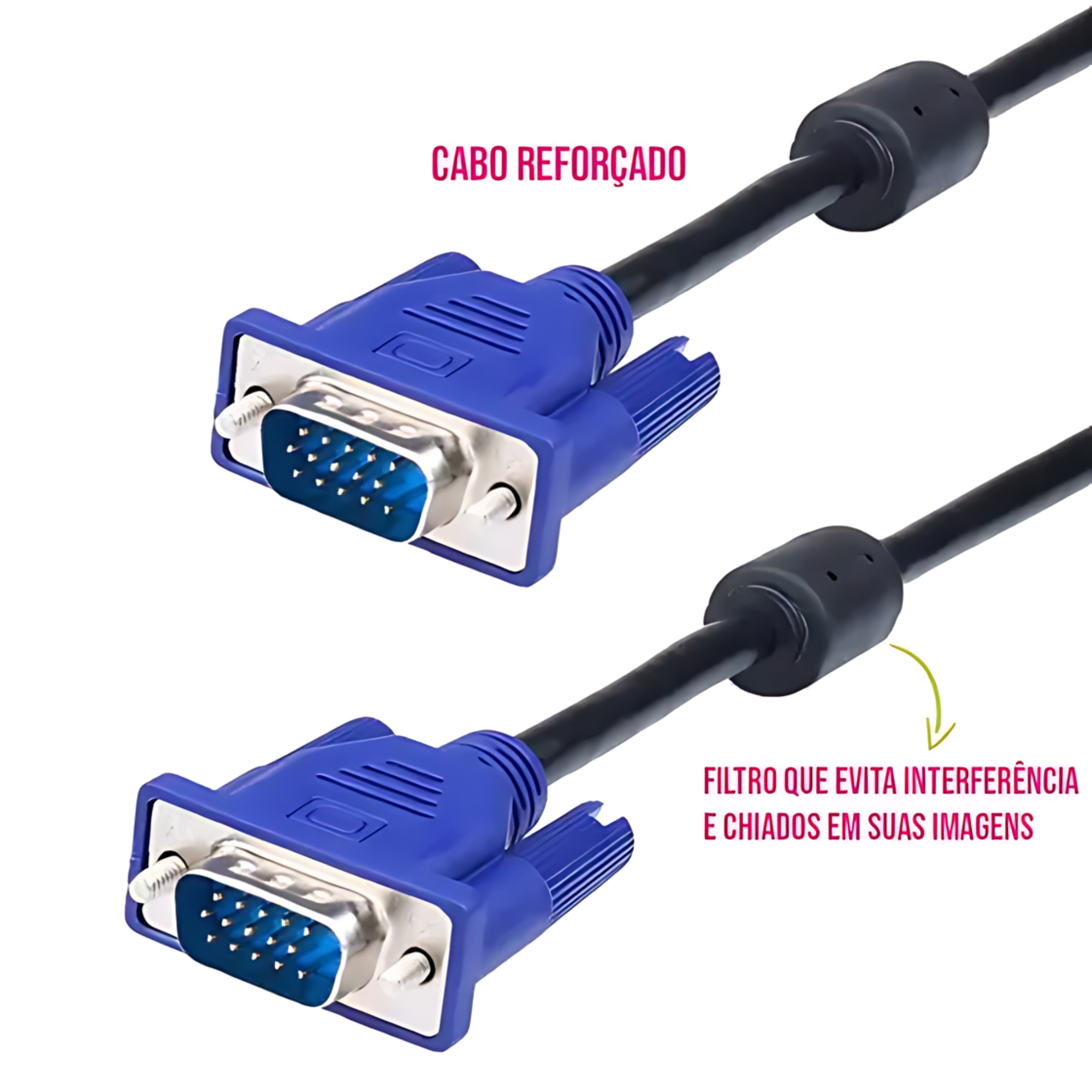 Cabo VGA Para Monitor 1.5M Exbom - 00384