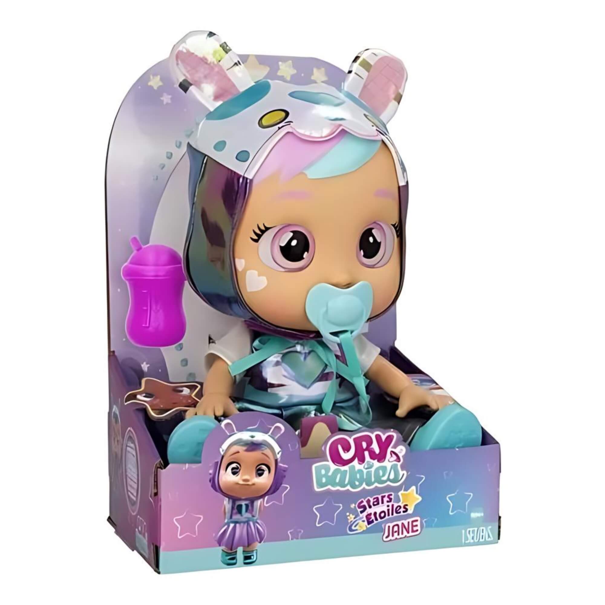 VAR Cry Babies Stars 1x Boneca C/ Olhos que Brilham - Multikids Modelo:Jane