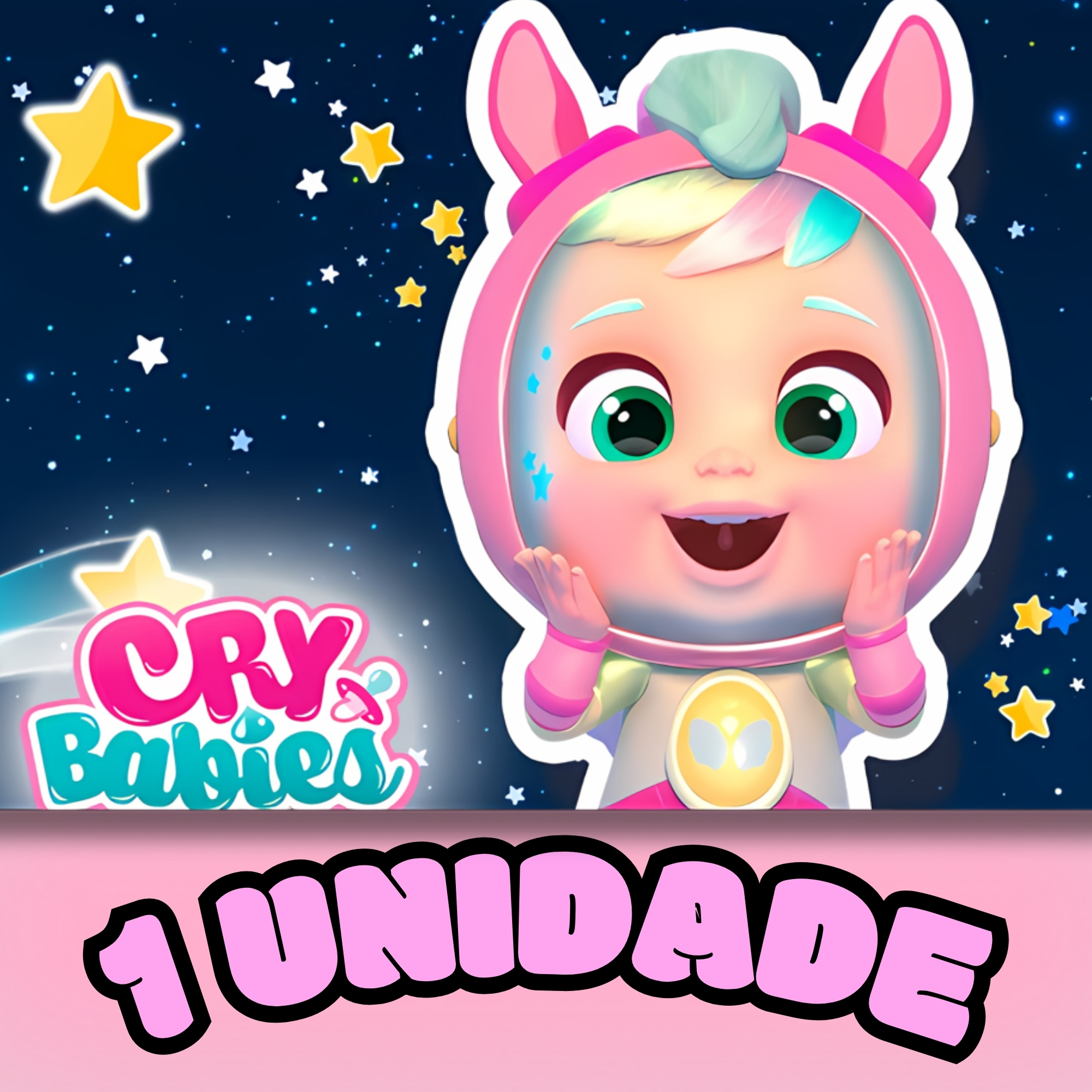 VAR Cry Babies Stars 1x Boneca C/ Olhos que Brilham - Multikids