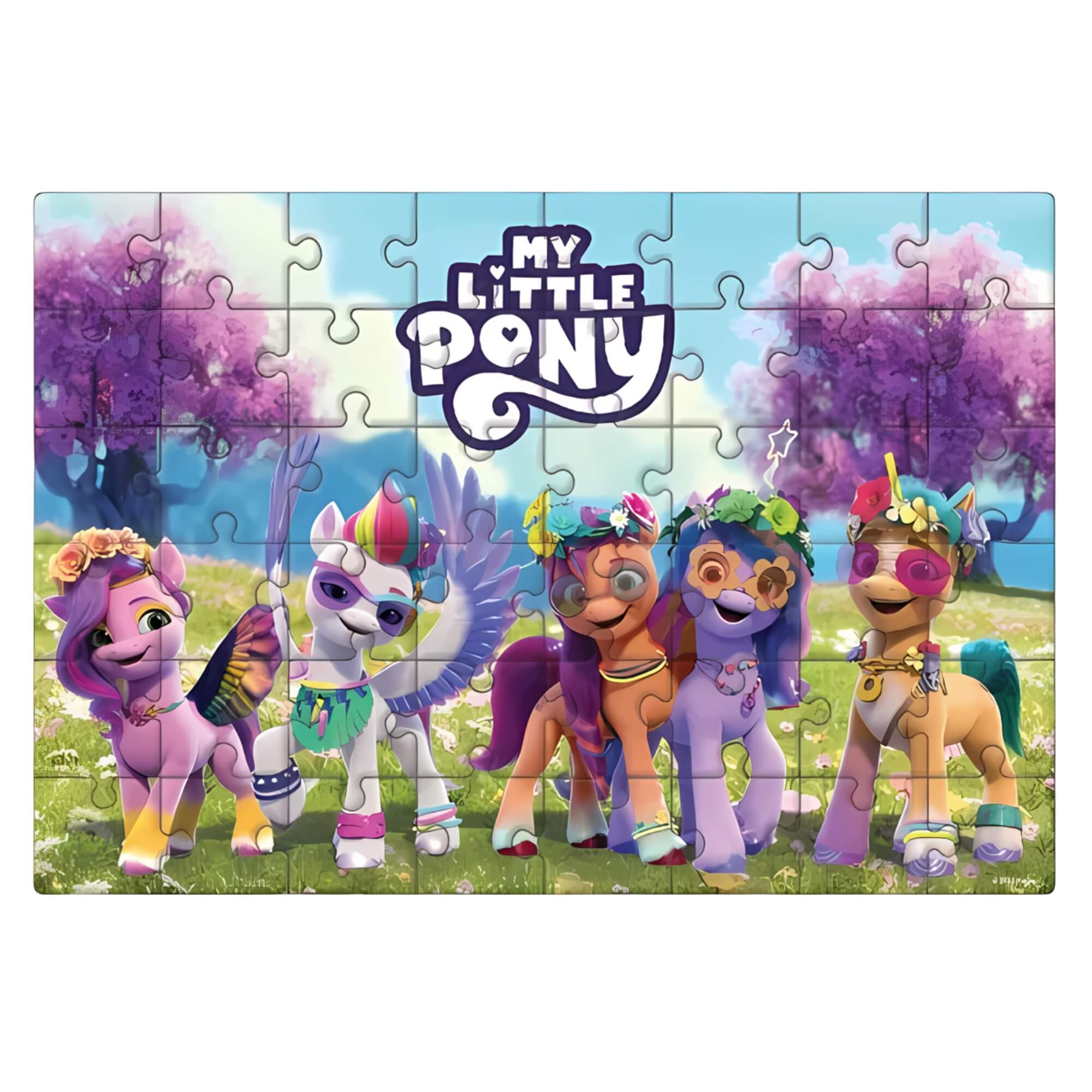 VAR Quebra-Cabeça Infantil 48 Peças Gigantes My Little Pony - Mimo Toys Tema:Festas das Amigas