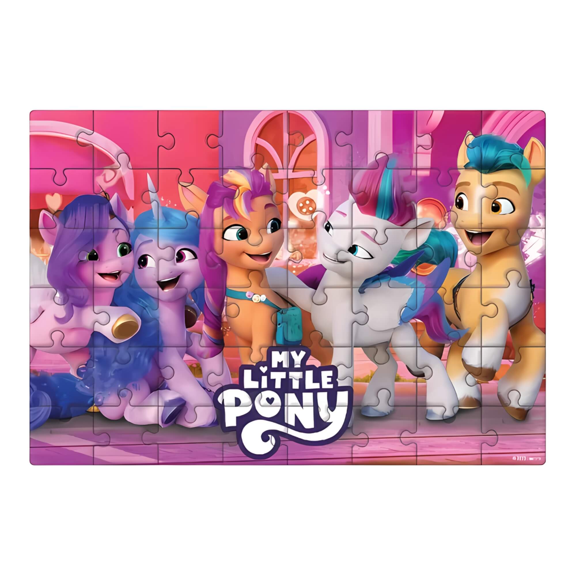 VAR Quebra-Cabeça Infantil 48 Peças Gigantes My Little Pony - Mimo Toys Tema:Festa dos Sonhos