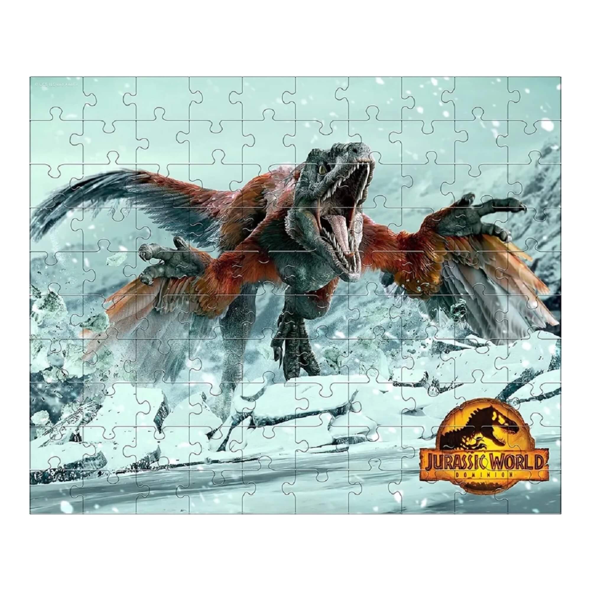 VAR Dinossauro 1x Quebra-Cabeça 100 Peças Jurassic World - Mimo Toys Dinossauro:Pyroraptor