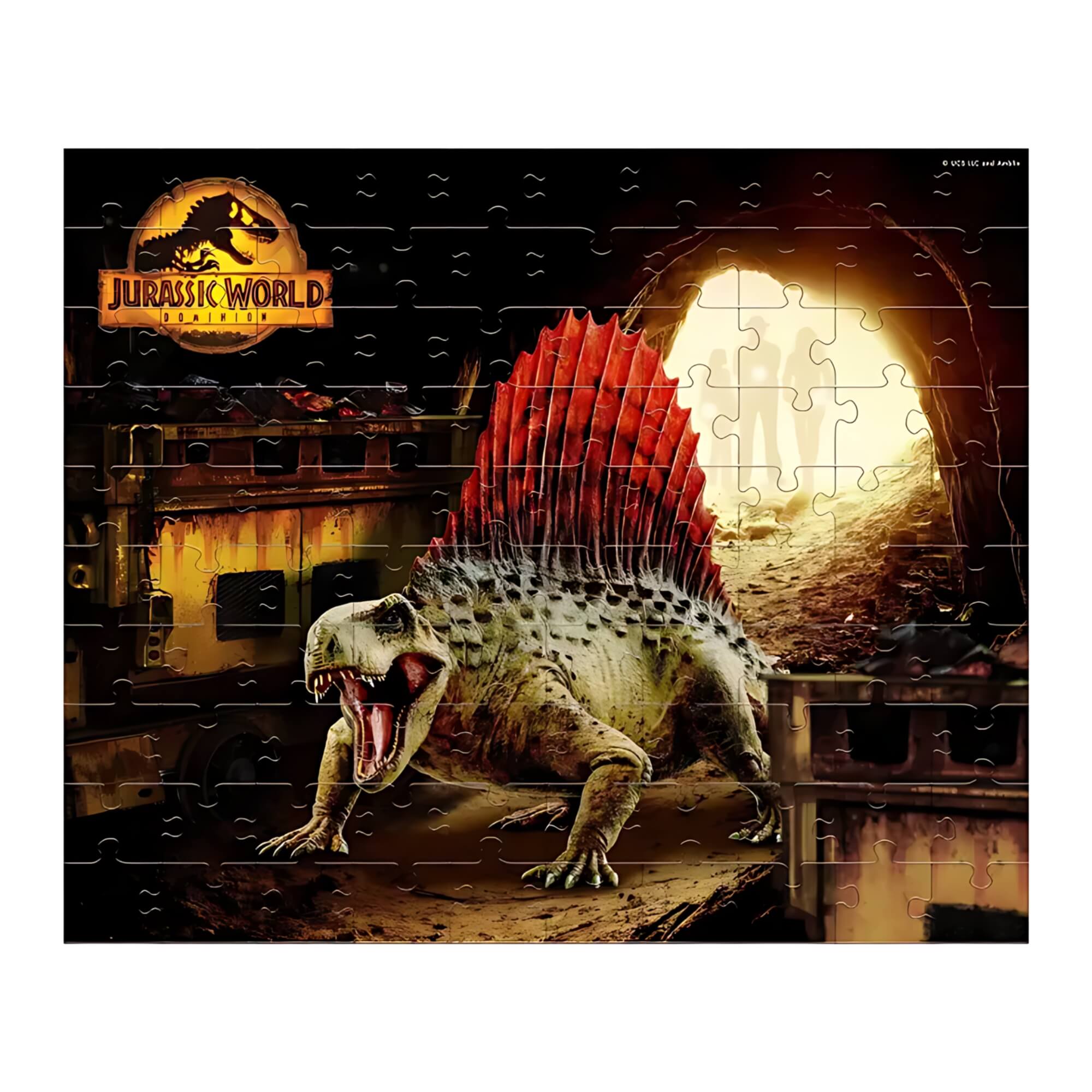 VAR Dinossauro 1x Quebra-Cabeça 100 Peças Jurassic World - Mimo Toys Dinossauro:Dimetrodonte