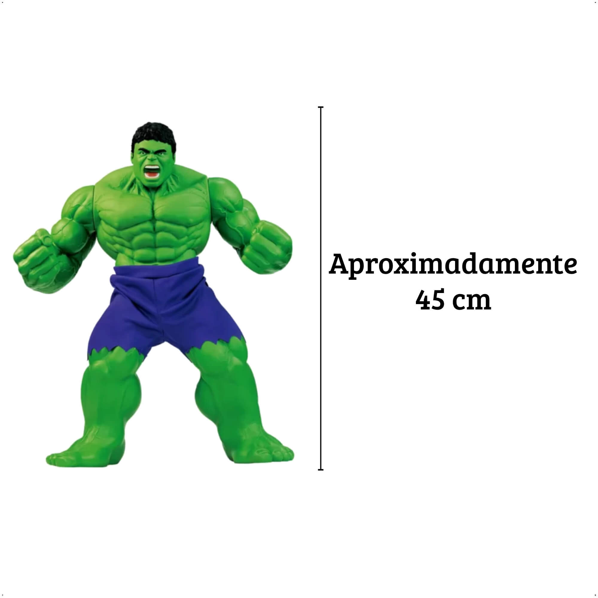 VAR Boneco Articulado Marvel Vingadores 45 cm - Mimo Toys Personagem:Hulk