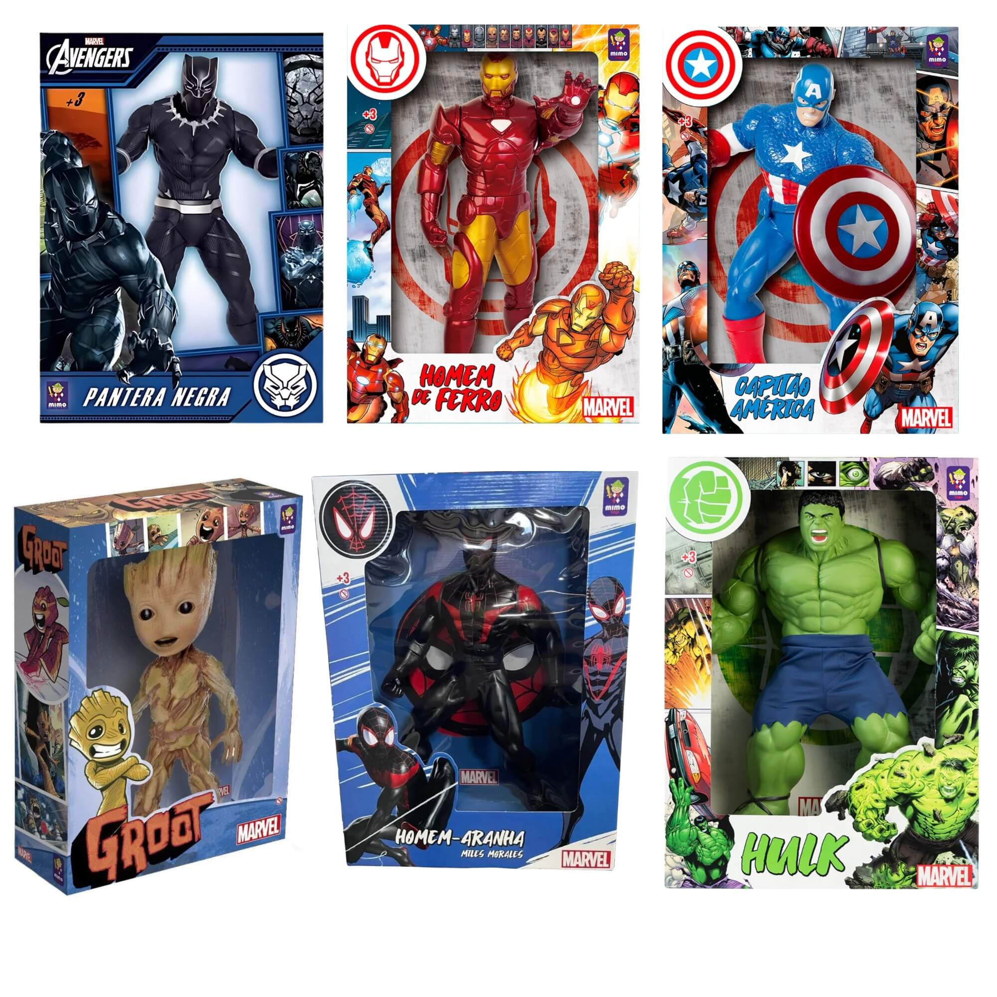 VAR Boneco Articulado Marvel Vingadores 45 cm - Mimo Toys