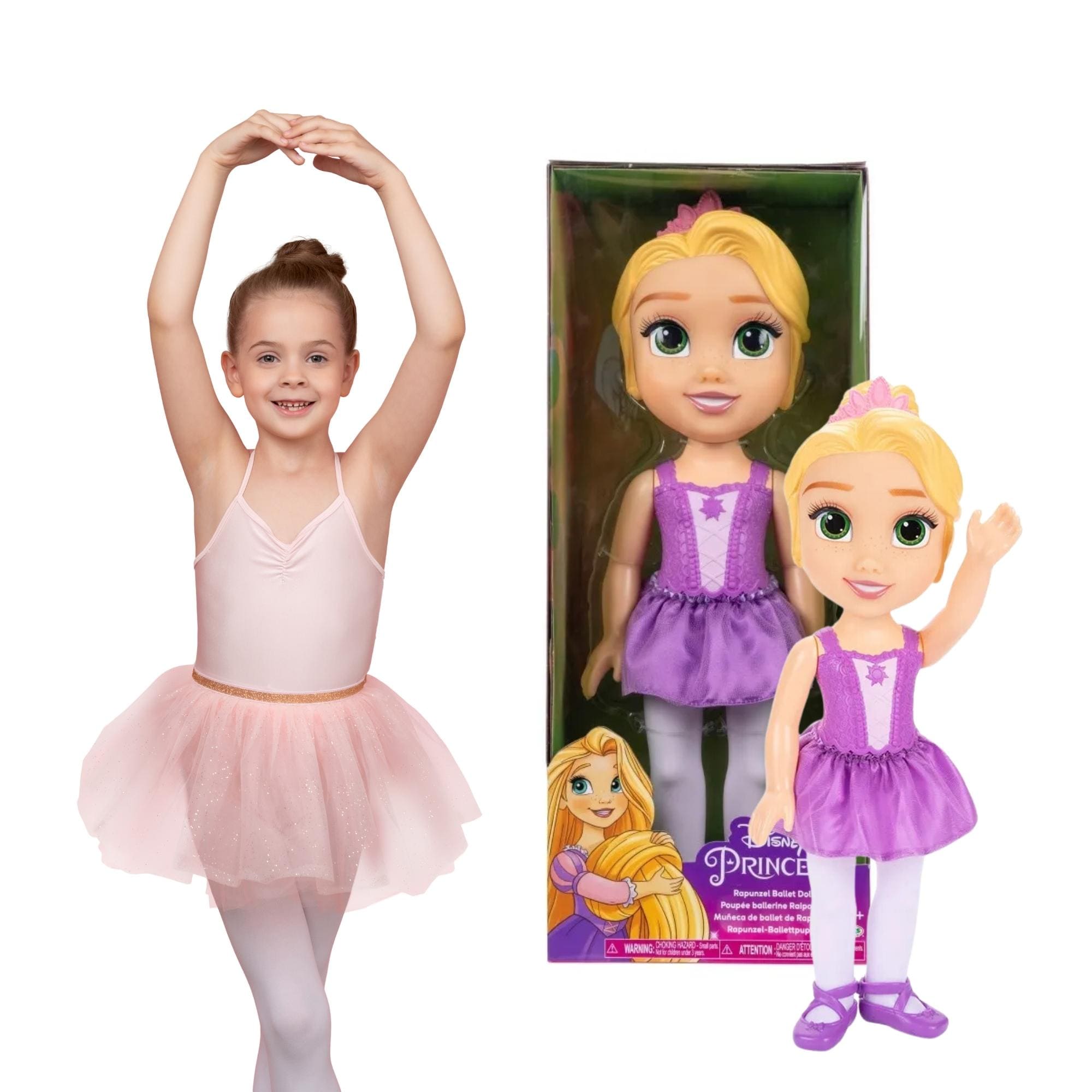 VAR Princesas da Disney 1x Boneca Bailarina Articulada - MultiKids Princesa:Rapunzel