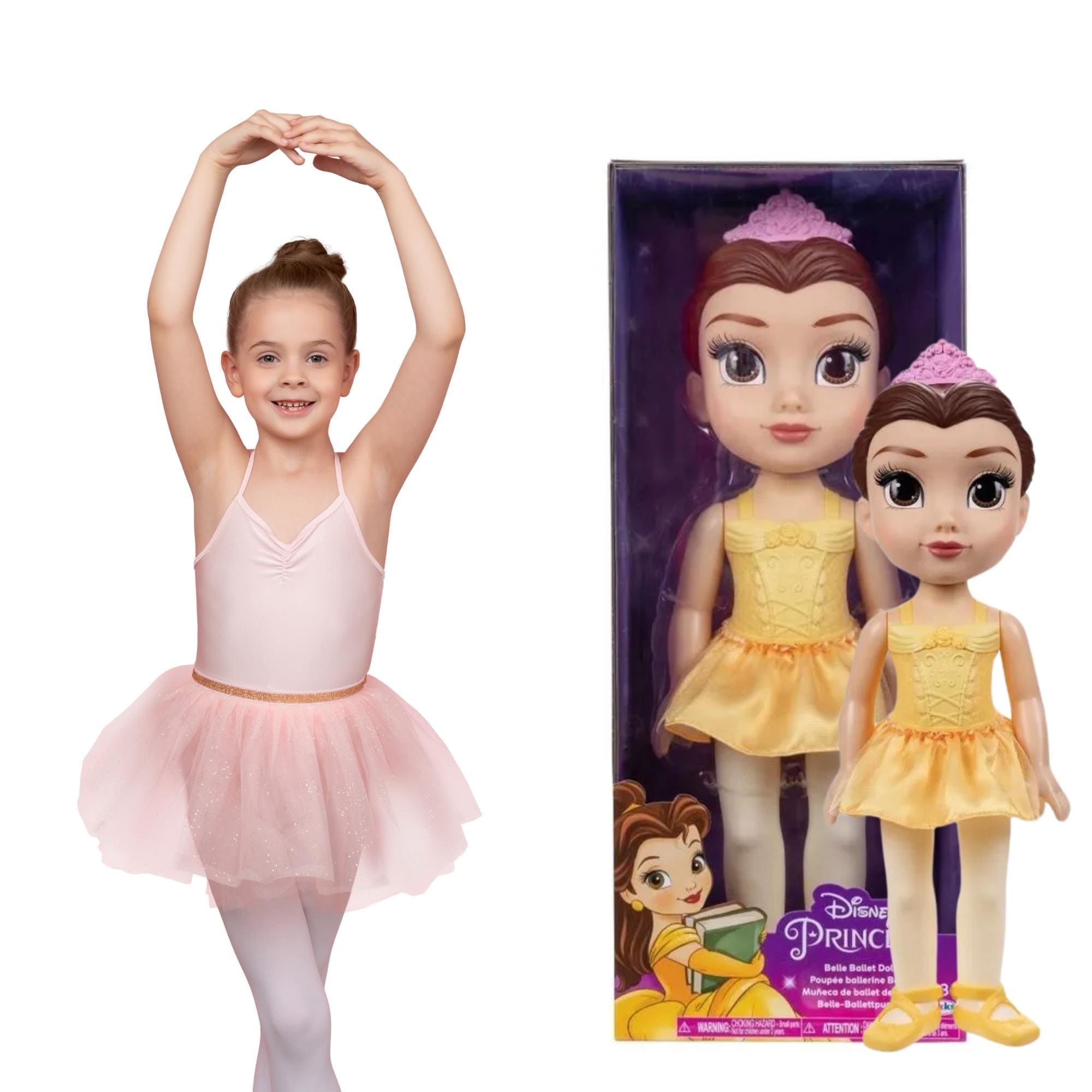 VAR Princesas da Disney 1x Boneca Bailarina Articulada - MultiKids Princesa:Bella