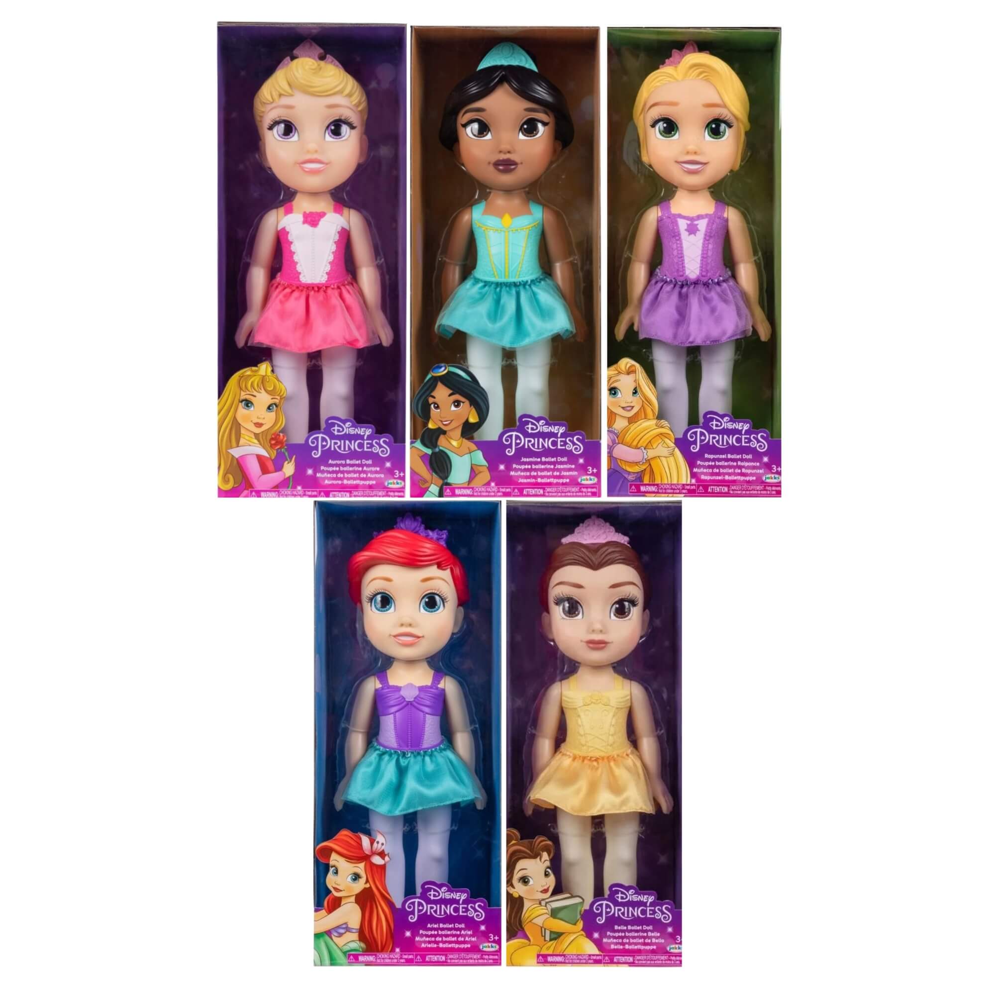 VAR Princesas da Disney 1x Boneca Bailarina Articulada - MultiKids