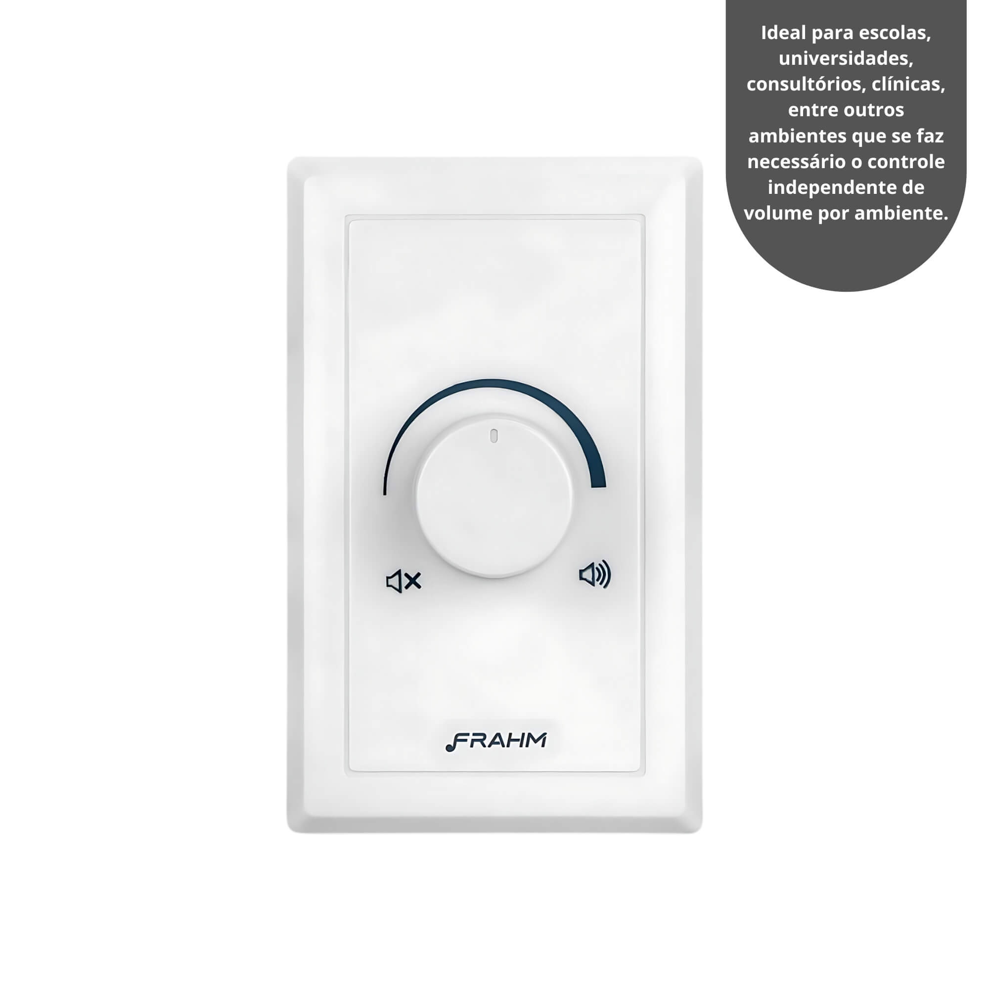 Controlador de Volume (Atenuador) 10W 6 Posições de Volume FRAHM - 31580