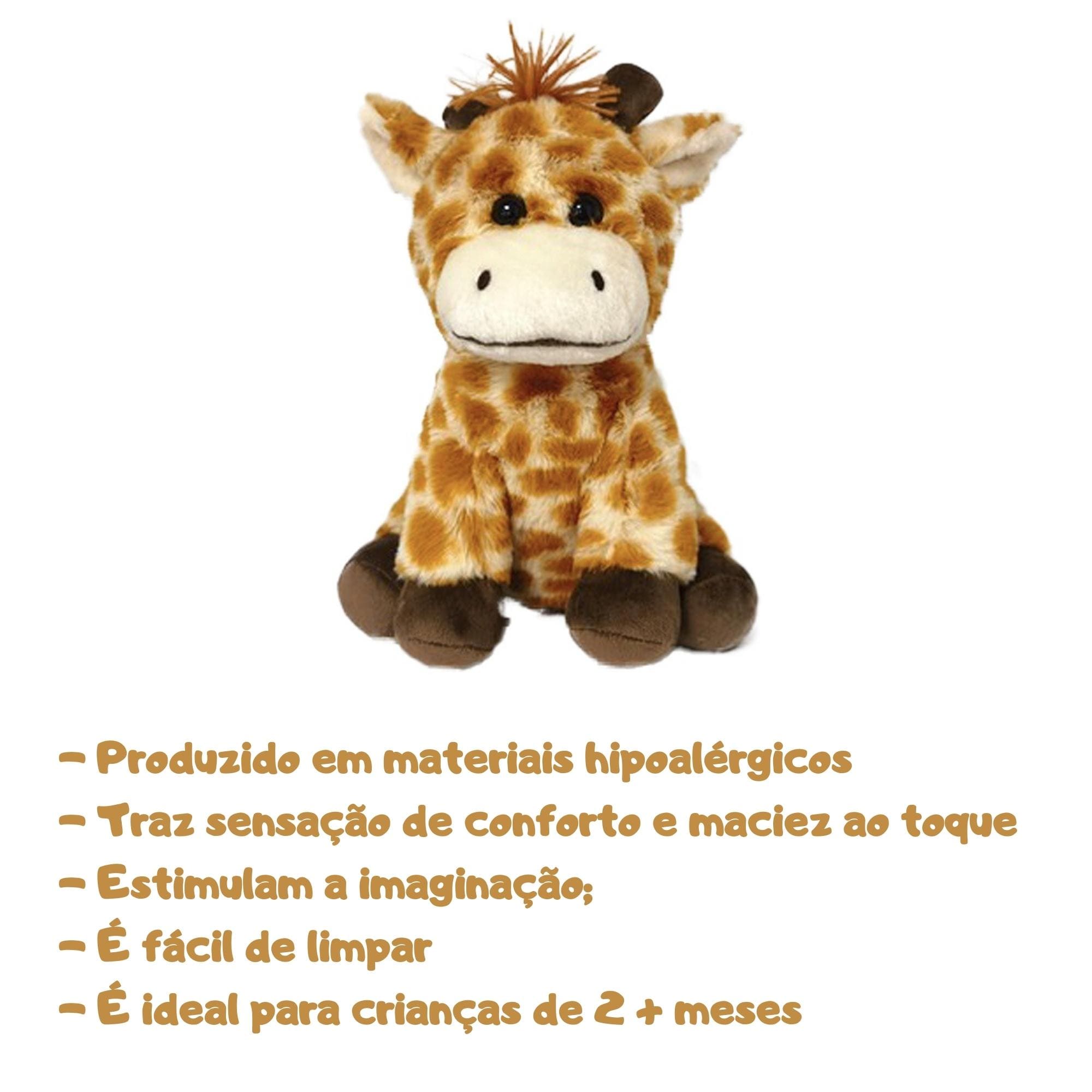 VAR Pelúcia 23cm Primeira Infância 1x Unidade - MultiKids Pelúcia:Girafa