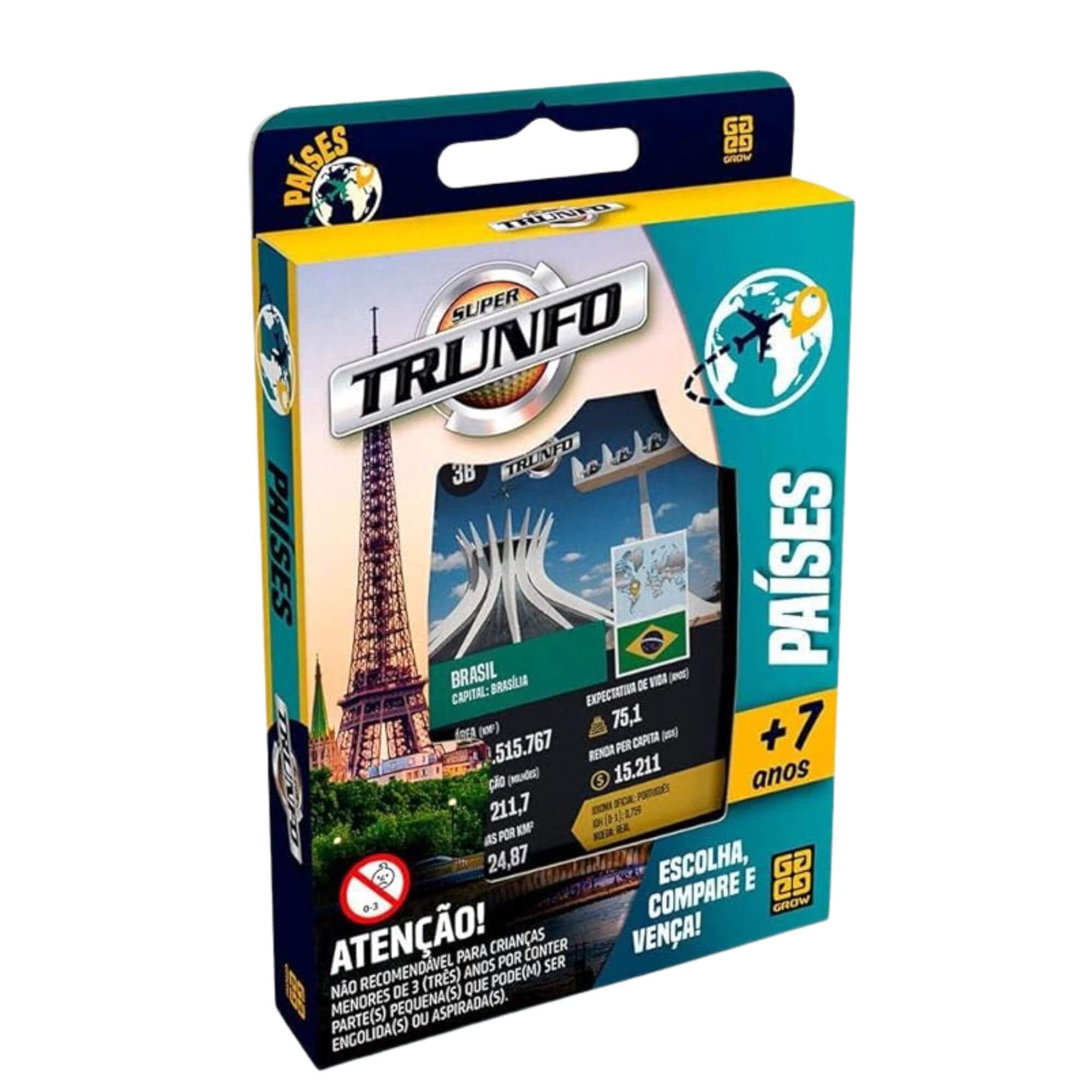 VAR Super Trunfo 1x Jogo de Cartas - Grow Tema:Países