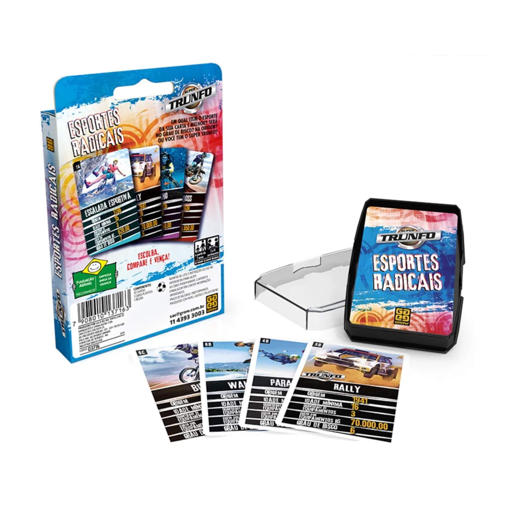 VAR Super Trunfo 1x Jogo de Cartas - Grow Tema:Esportes Radicais
