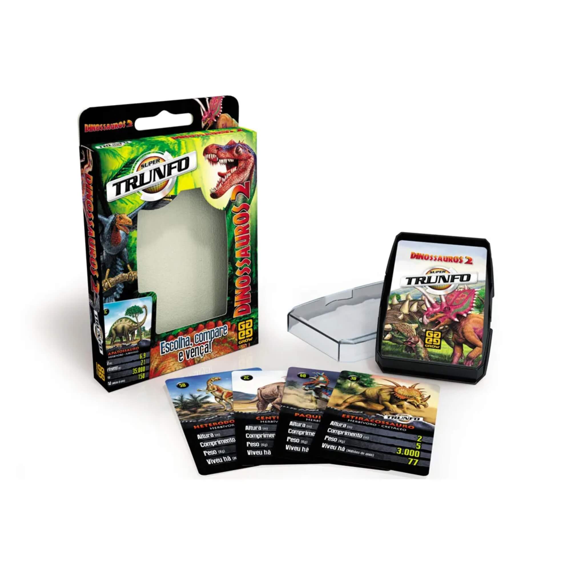 VAR Super Trunfo 1x Jogo de Cartas - Grow Tema:Dinossauros 2