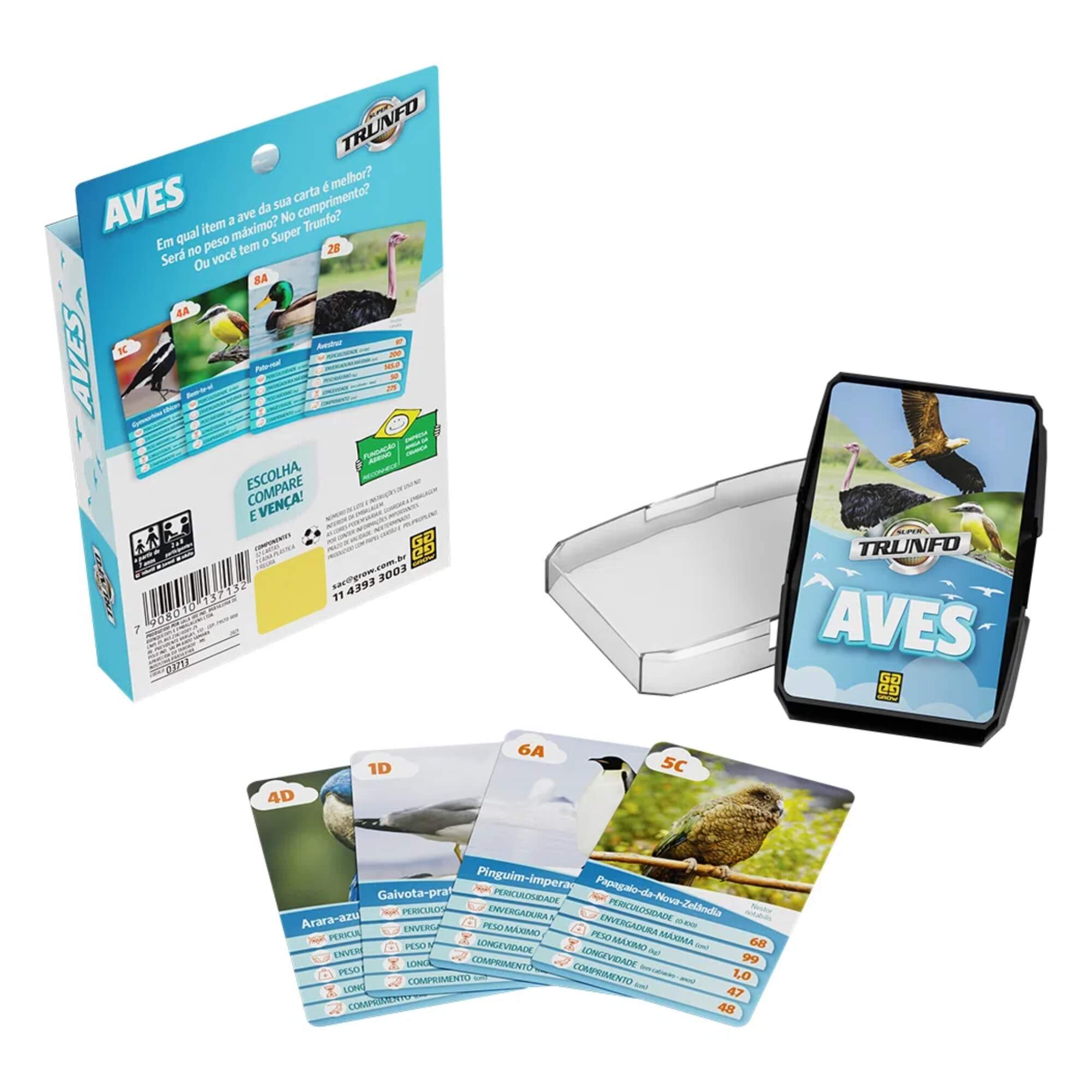 VAR Super Trunfo 1x Jogo de Cartas - Grow Tema:Aves