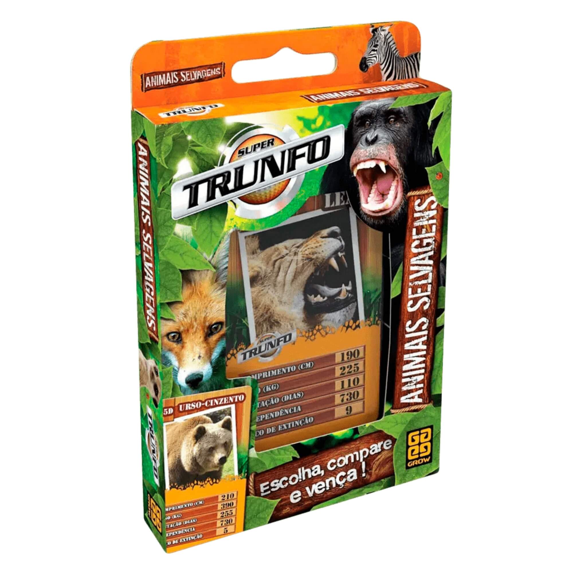 VAR Super Trunfo 1x Jogo de Cartas - Grow Tema:Animais Selvagens