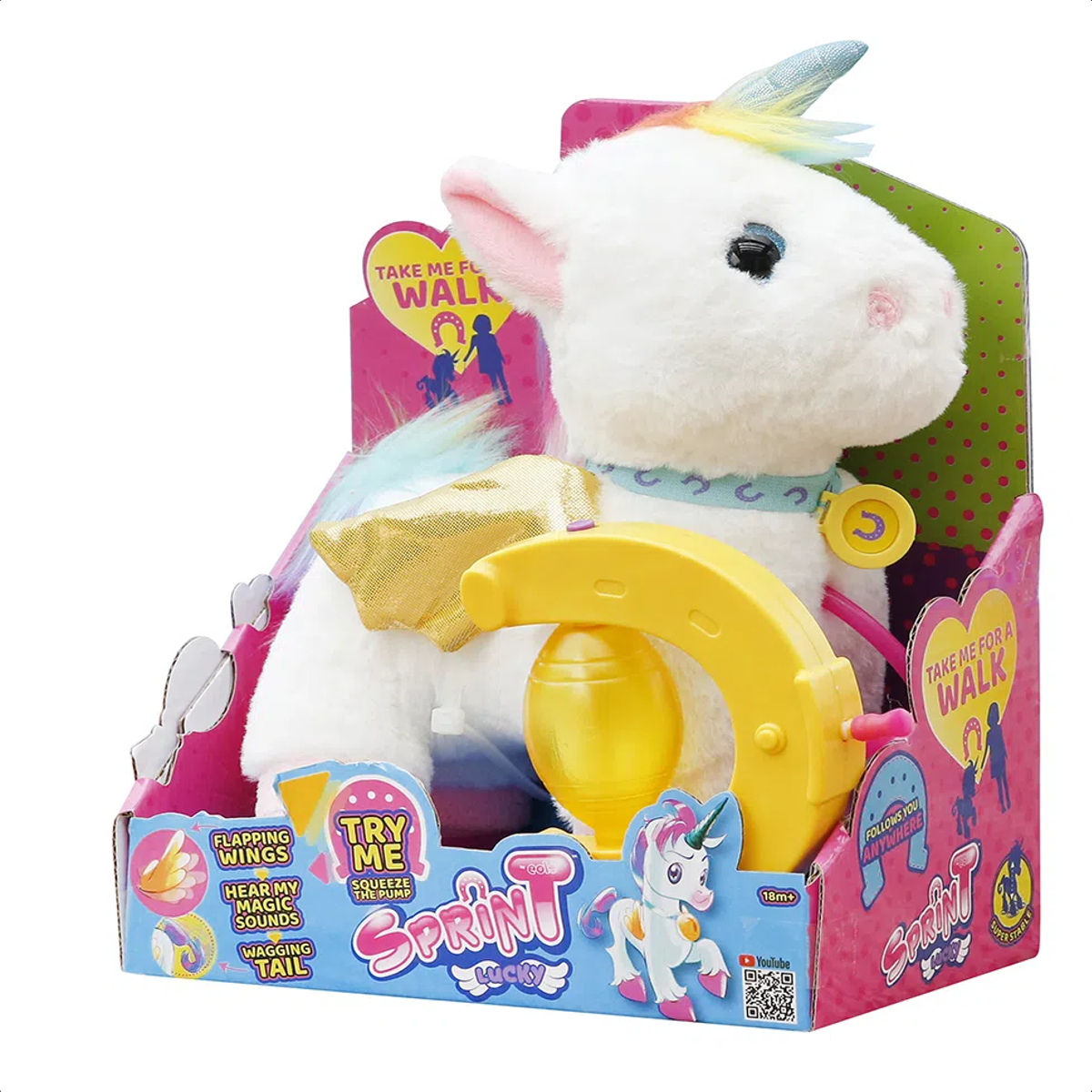 VAR Brinquedo Pelúcia Interativo C/Coleira Walking Petz C/ Sons e Movimentos - MultiKids