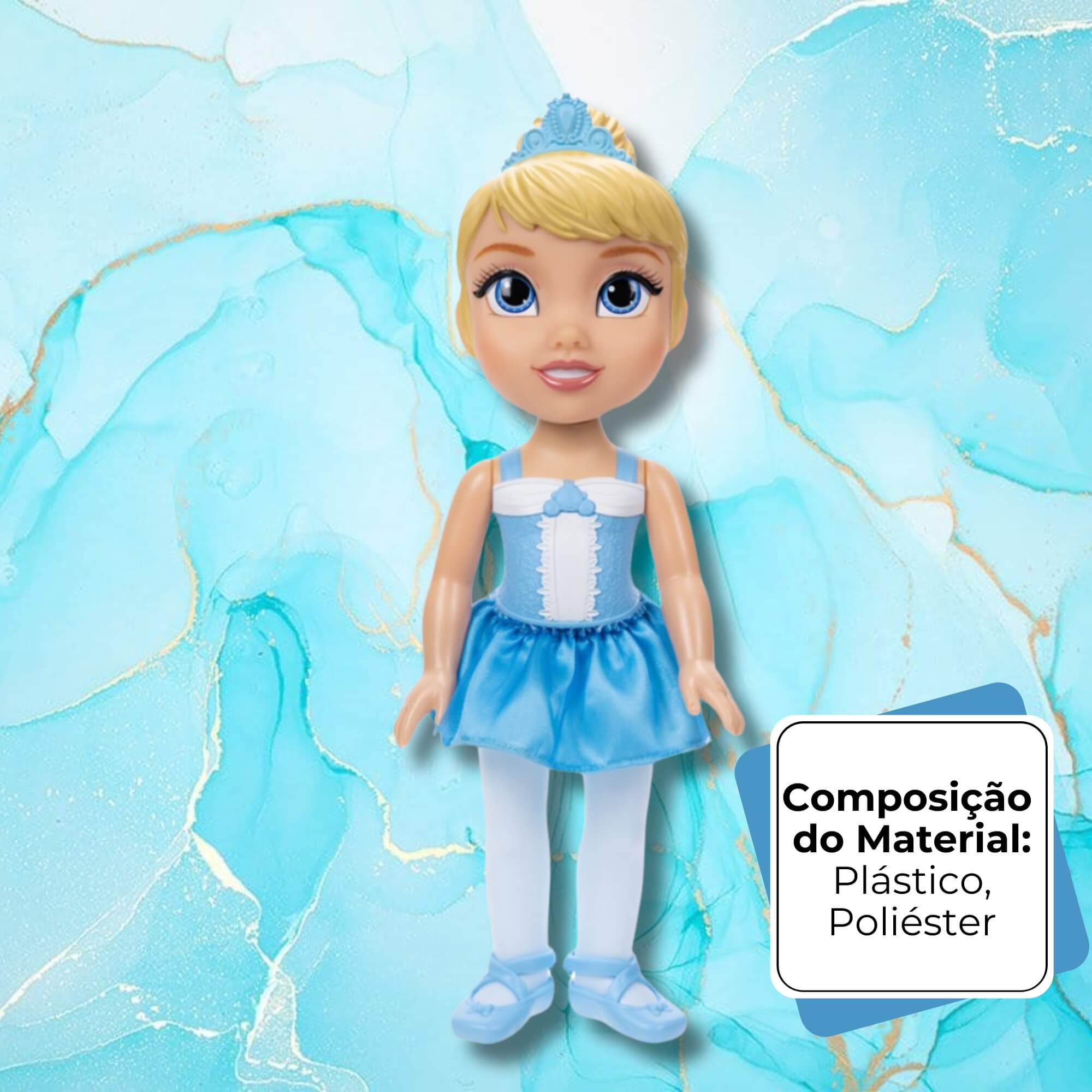 Boneca Bailarina Princesas Disney Cinderela 38cm Multikids - BR2207