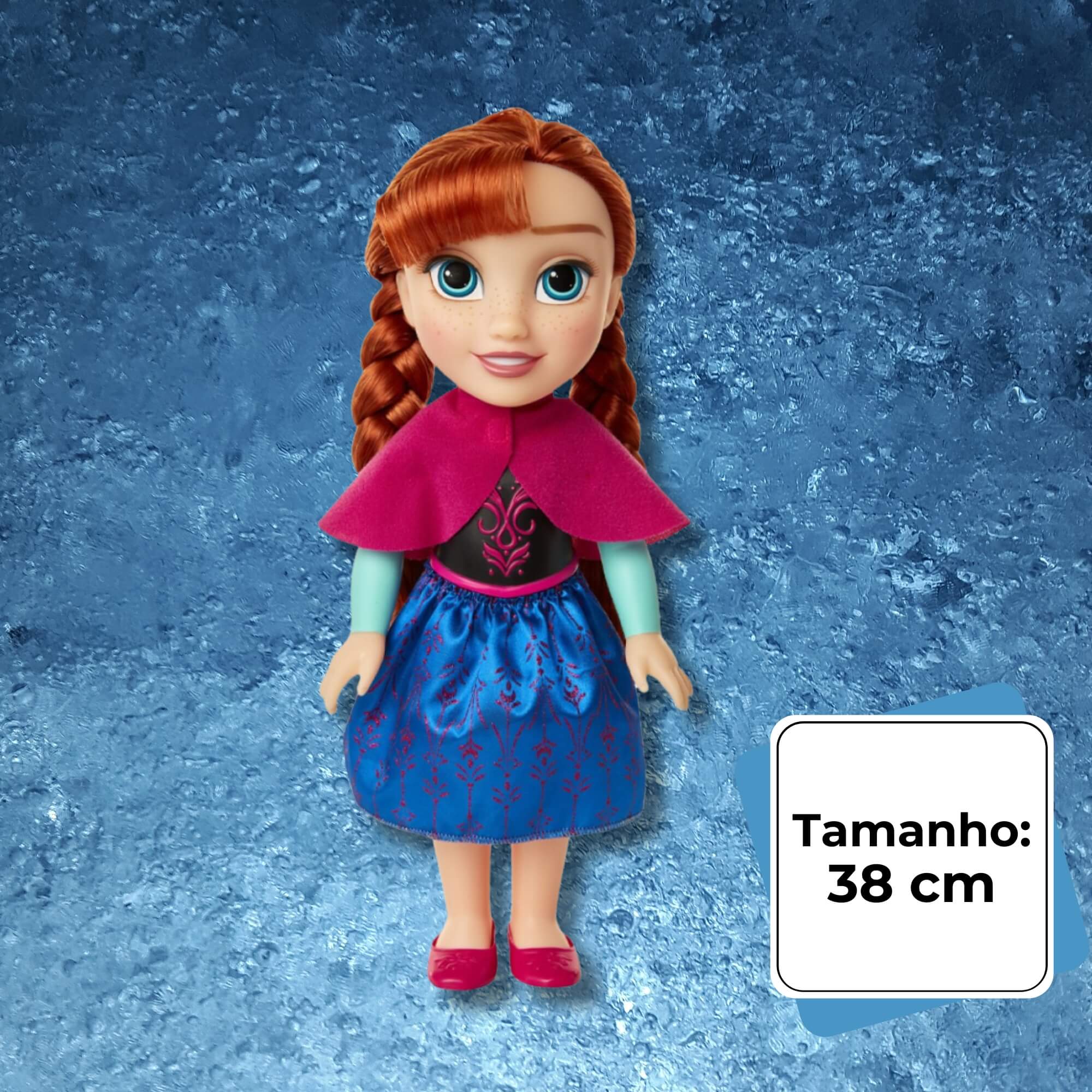 Boneca Infantil Toddler Frozen Anna 38cm Multikids - BR2209