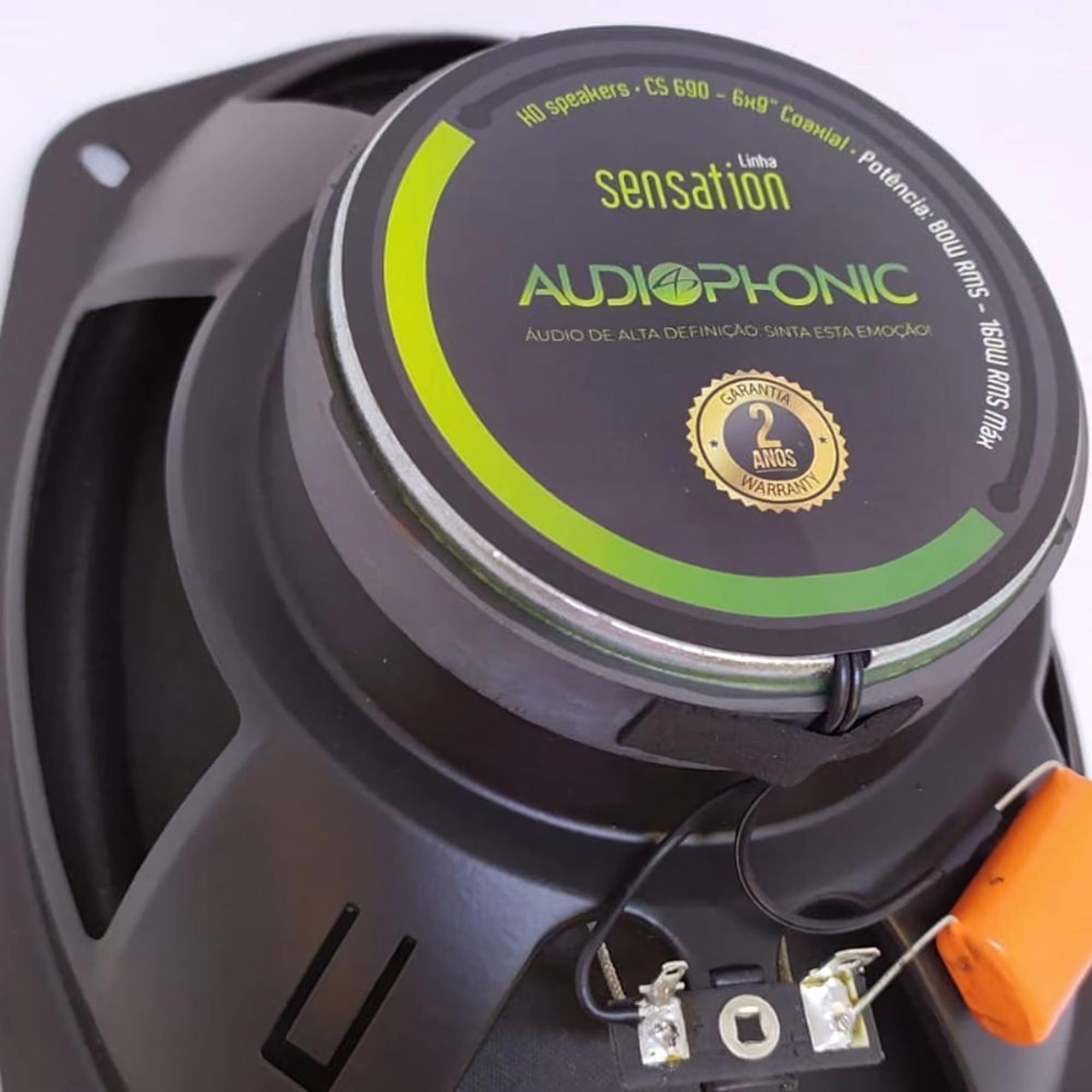 Kit Alto-falante Coaxial Sensation 80WRMS 4 Ohms Audiophonic - CS 690