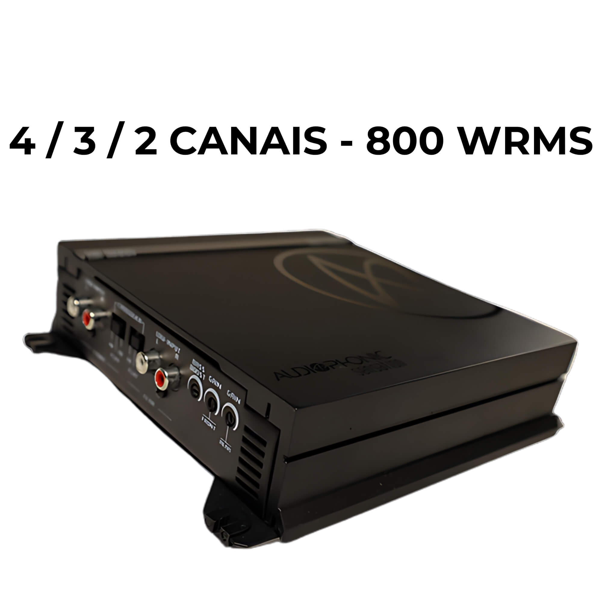 Módulo de Potência Amplificador 4 Canais 800W RMS: 4x 200W RMS Audiophonic - HP 8000