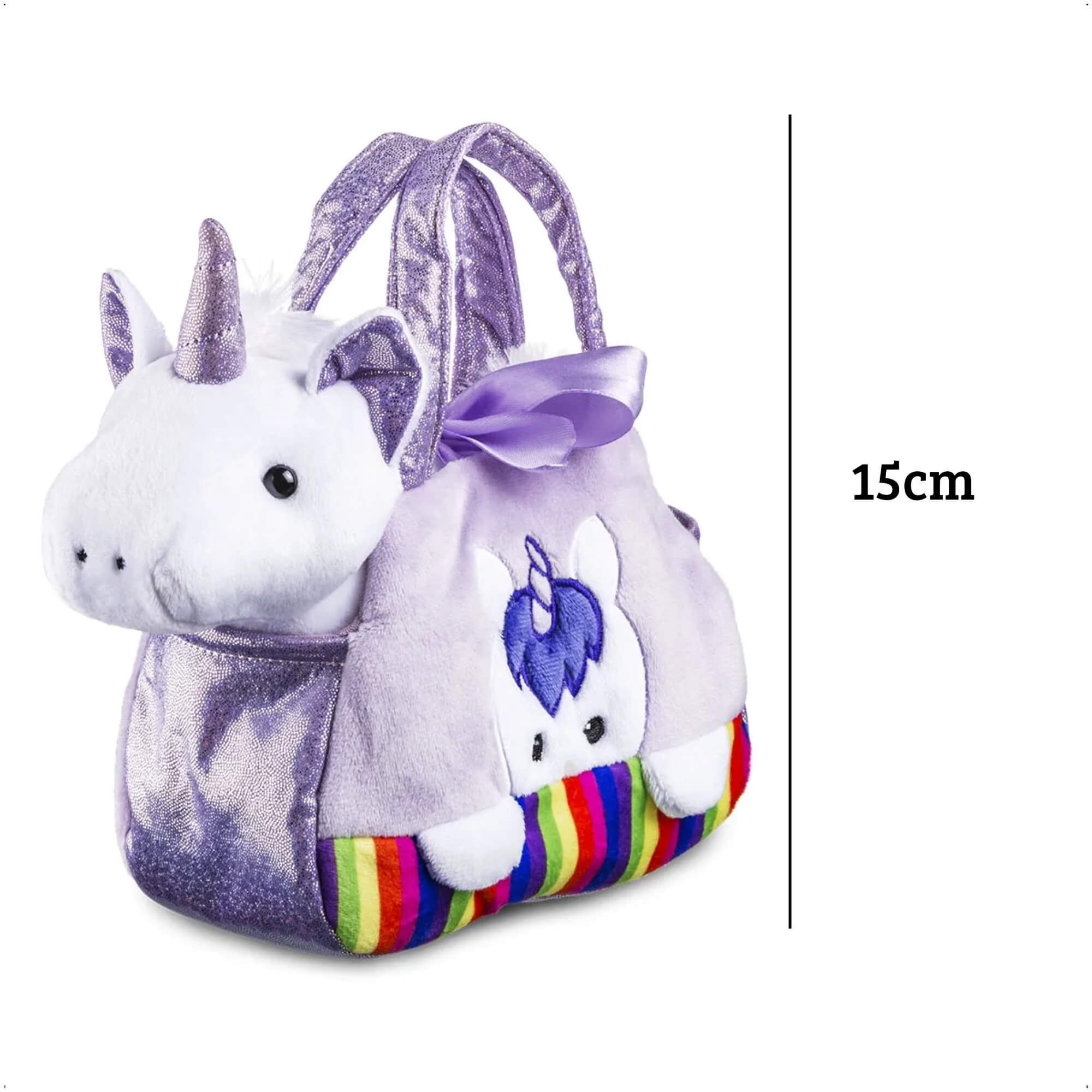VAR Brinquedo Pelúcia 1x Bolsa Cutie Handbags C/ Bichinho - Multikids Modelo:Unicórnio