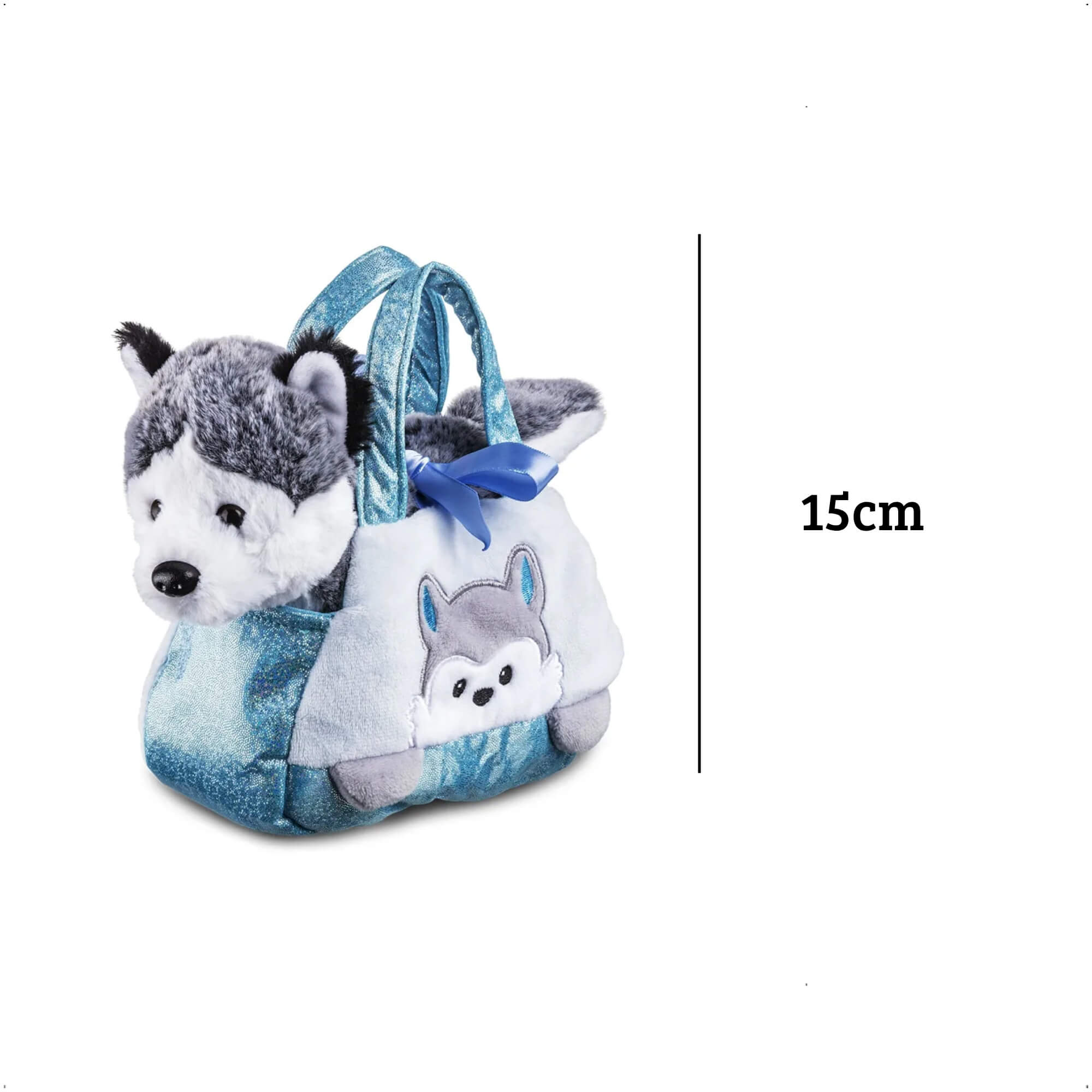 VAR Brinquedo Pelúcia 1x Bolsa Cutie Handbags C/ Bichinho - Multikids Modelo:Husky