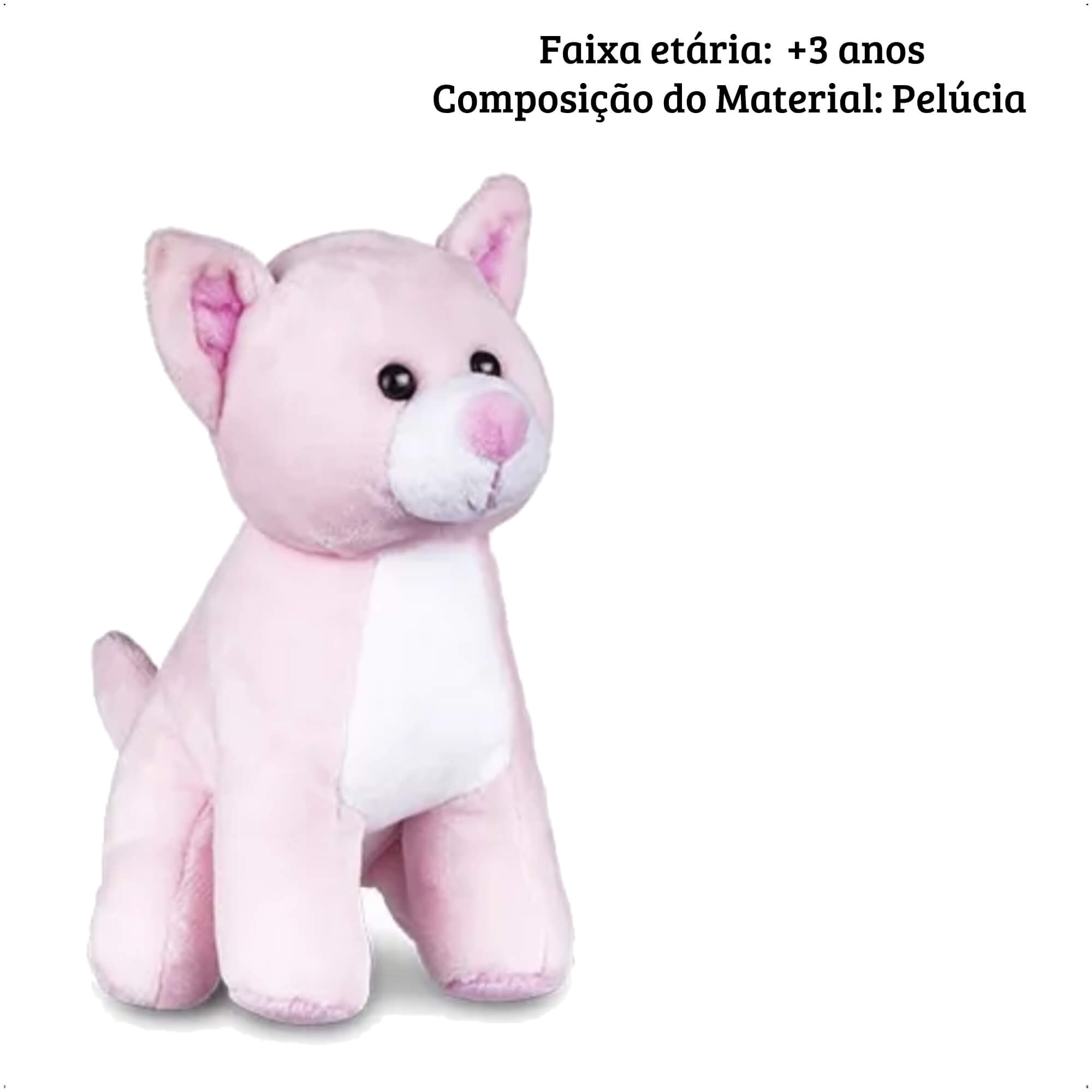 VAR Brinquedo Pelúcia 1x Bolsa Cutie Handbags C/ Bichinho - Multikids Modelo:Gato