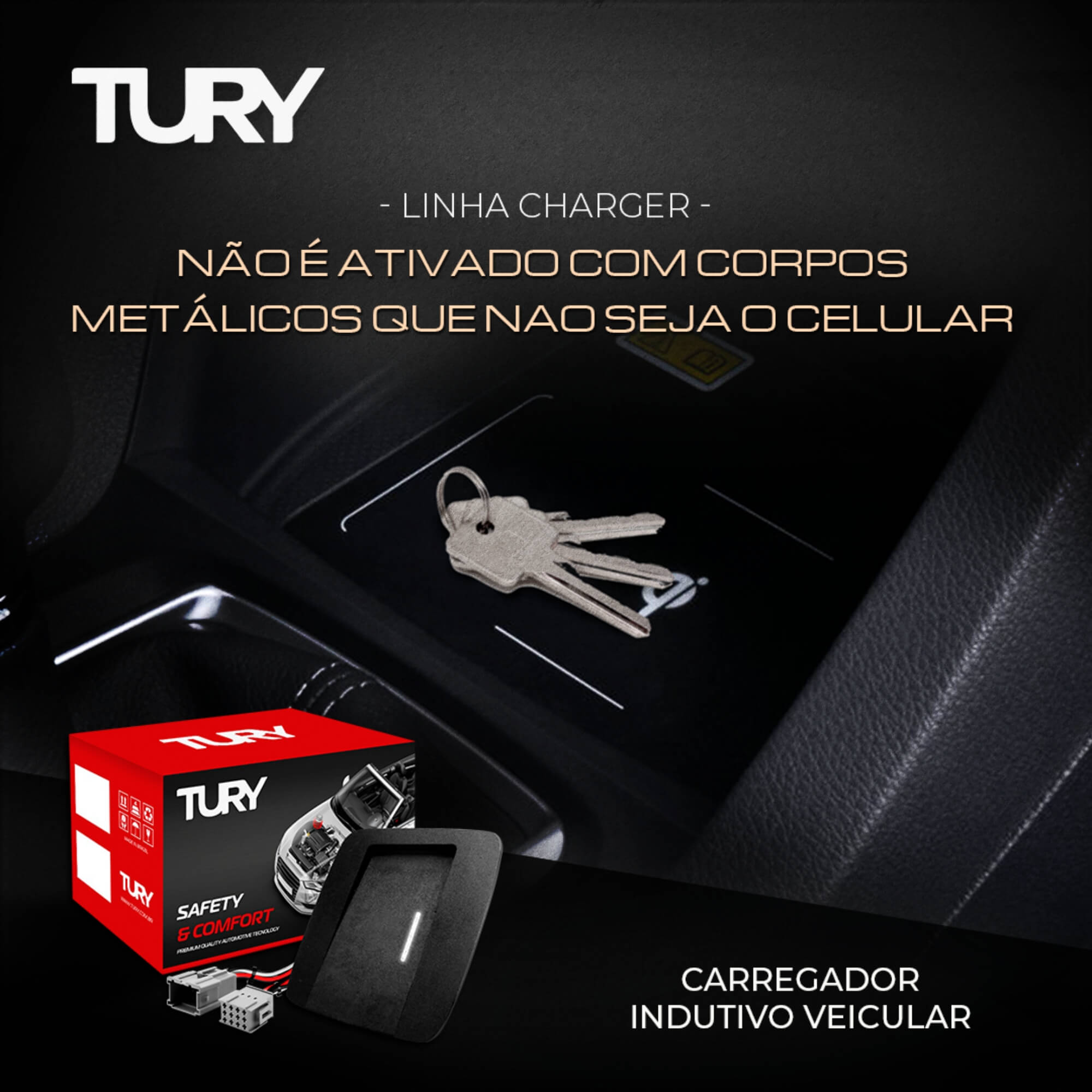 Modulo Eletrônico Carregador Indutivo para Onix e Onix Plus a partir de 2020 Tury - ICHARGER1.0B