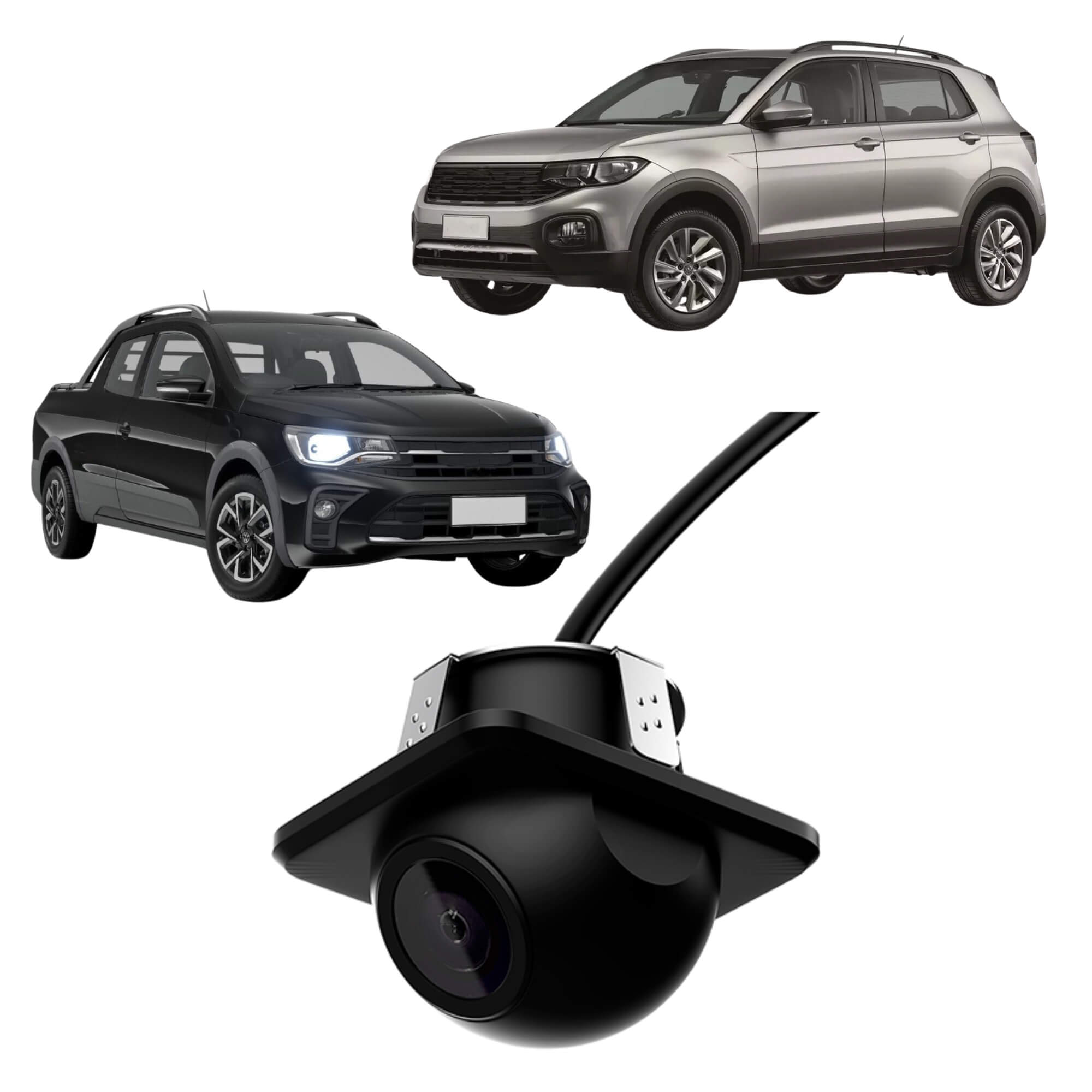 Câmera De Ré FT-CAM-VW1 Conexão Original TCross 2019/2024 Saveiro 2016/2024 Outros Faaftech-3921