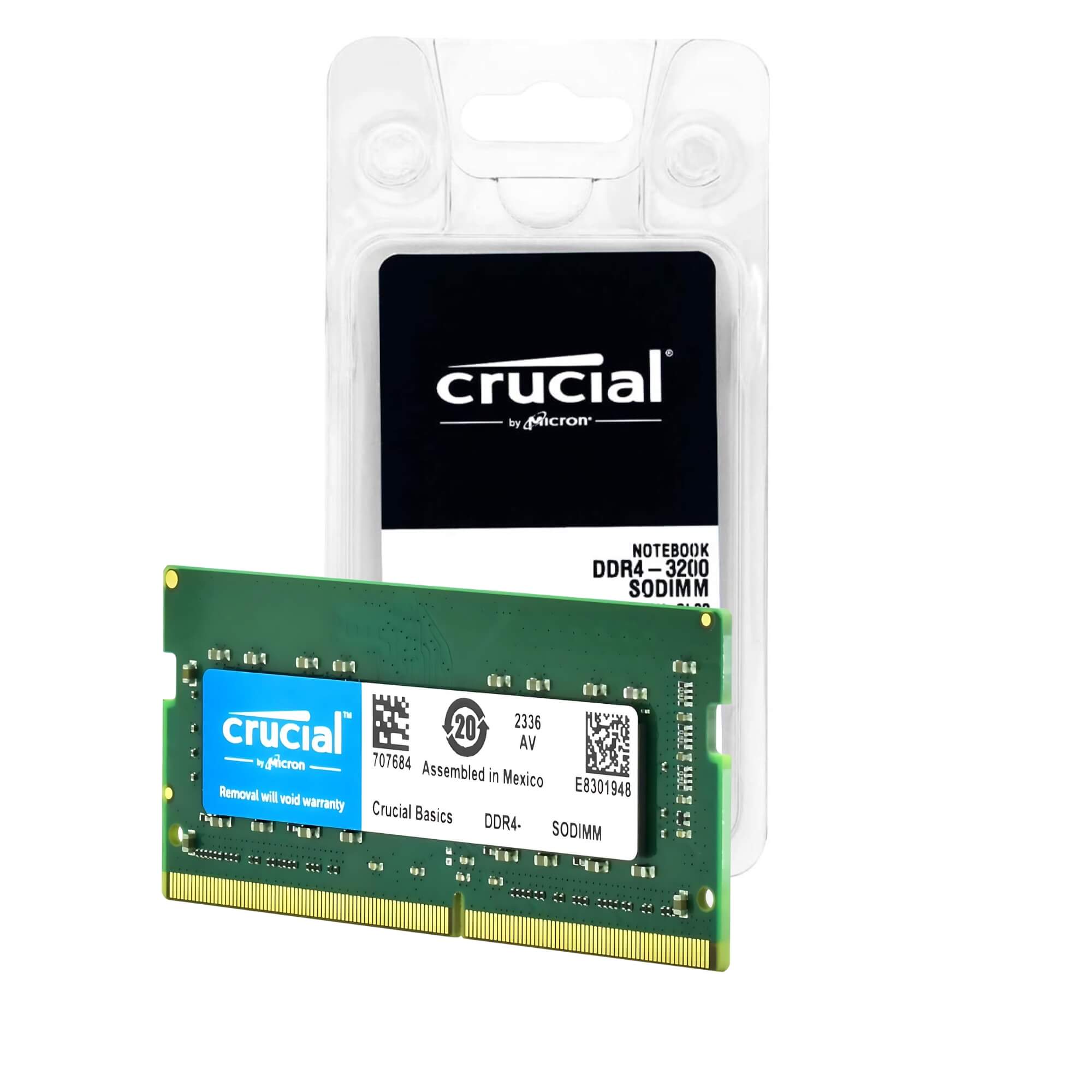 Memória Ram 8GB DDR4 3200MHZ p/ Notebook Crucial - CB8GS3200
