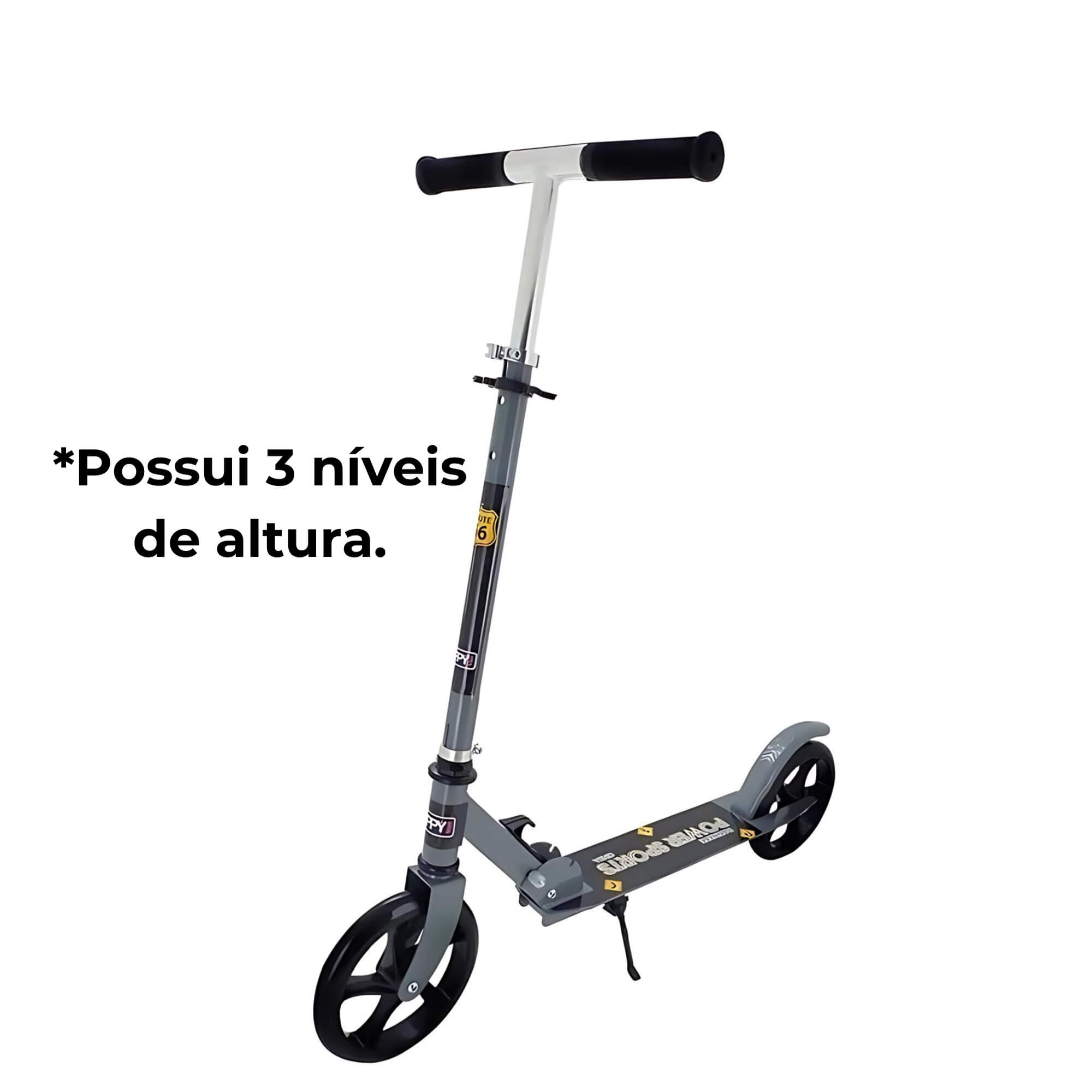 Patinete Dobrável Power Cinza Zippy Toys - 8740