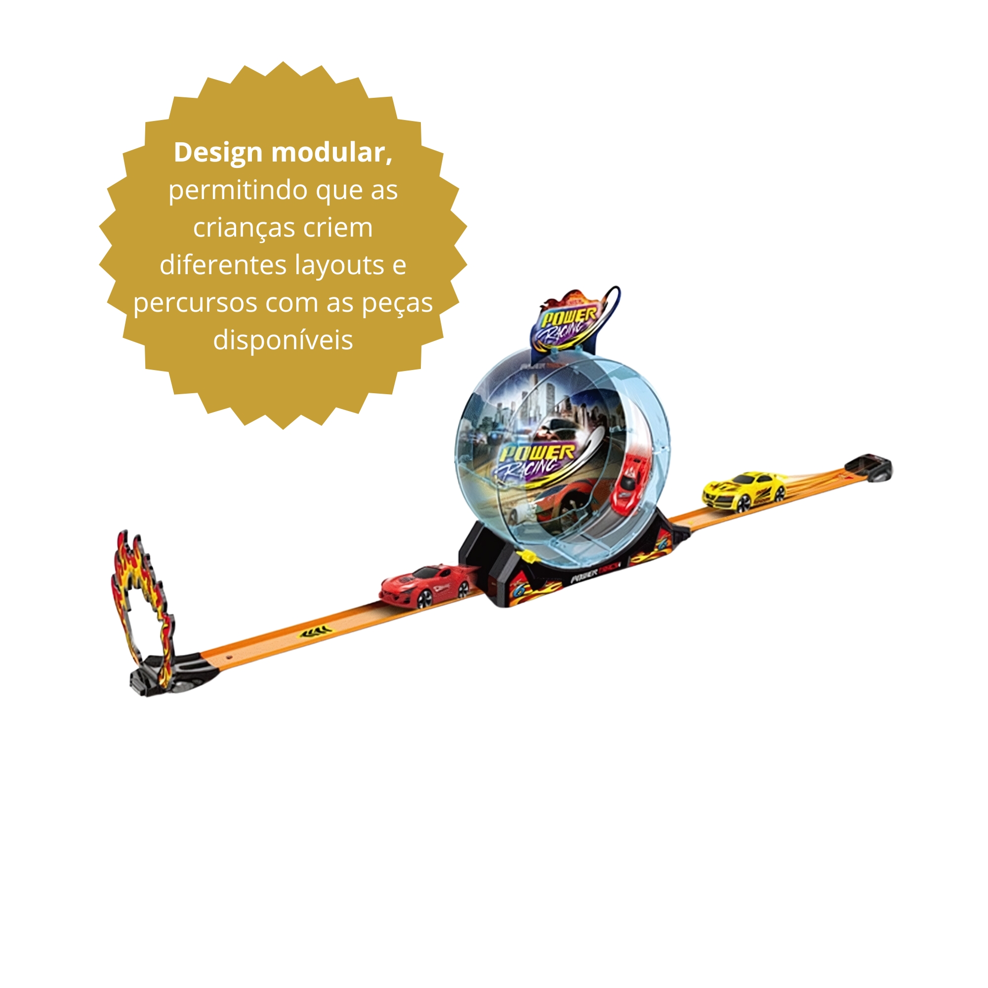Brinquedo Infantil Pista Speed Track com Looping 14 Peças Zippy Toys - 9167