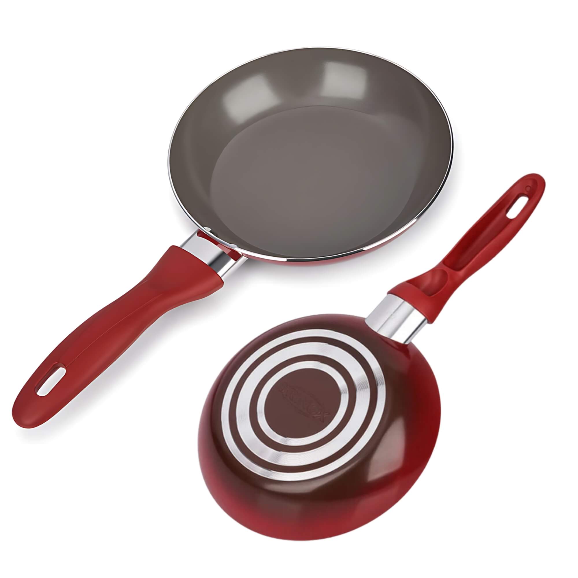 Jogo de Panelas Antiaderente Ceramic Life 7 Peças Easy Vermelho Brinox - 4789/103