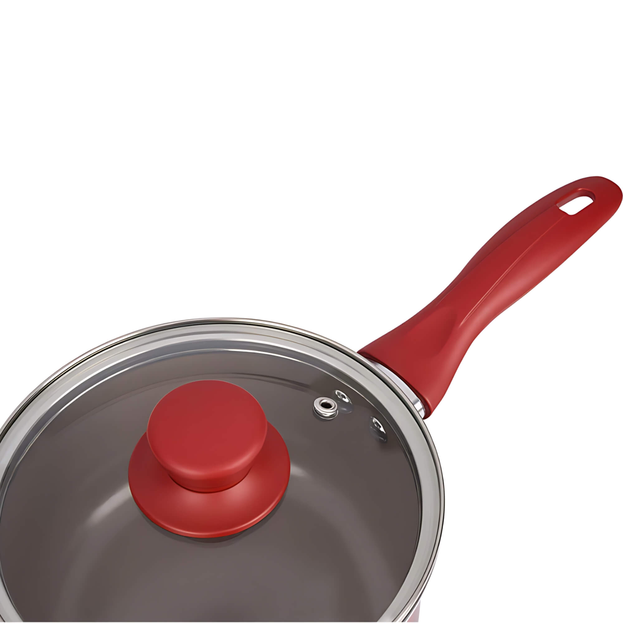 Jogo de Panelas Antiaderente Ceramic Life 7 Peças Easy Vermelho Brinox - 4789/103