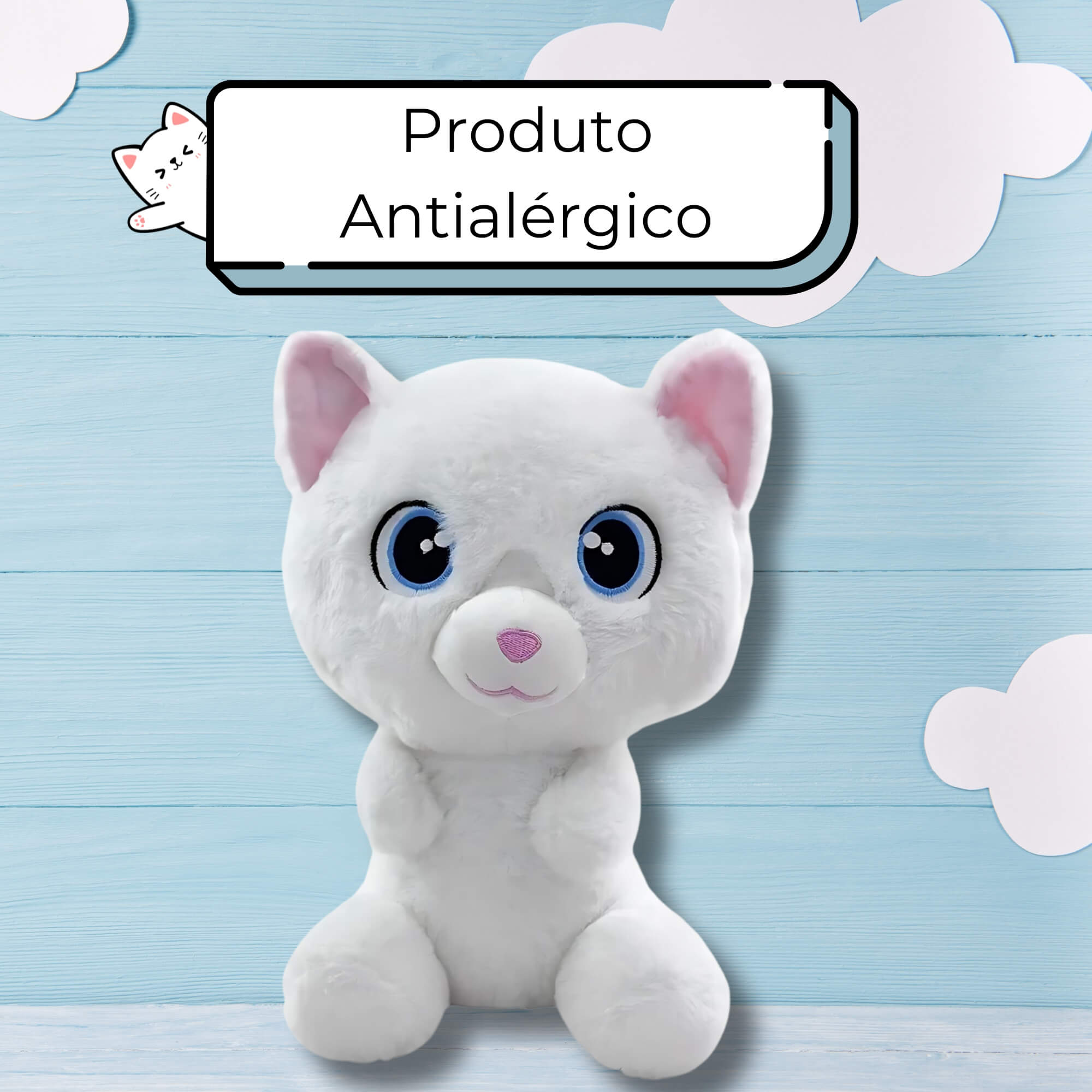 Pelúcia Gato Luna Little Friends 30cm Multikids - BR2228