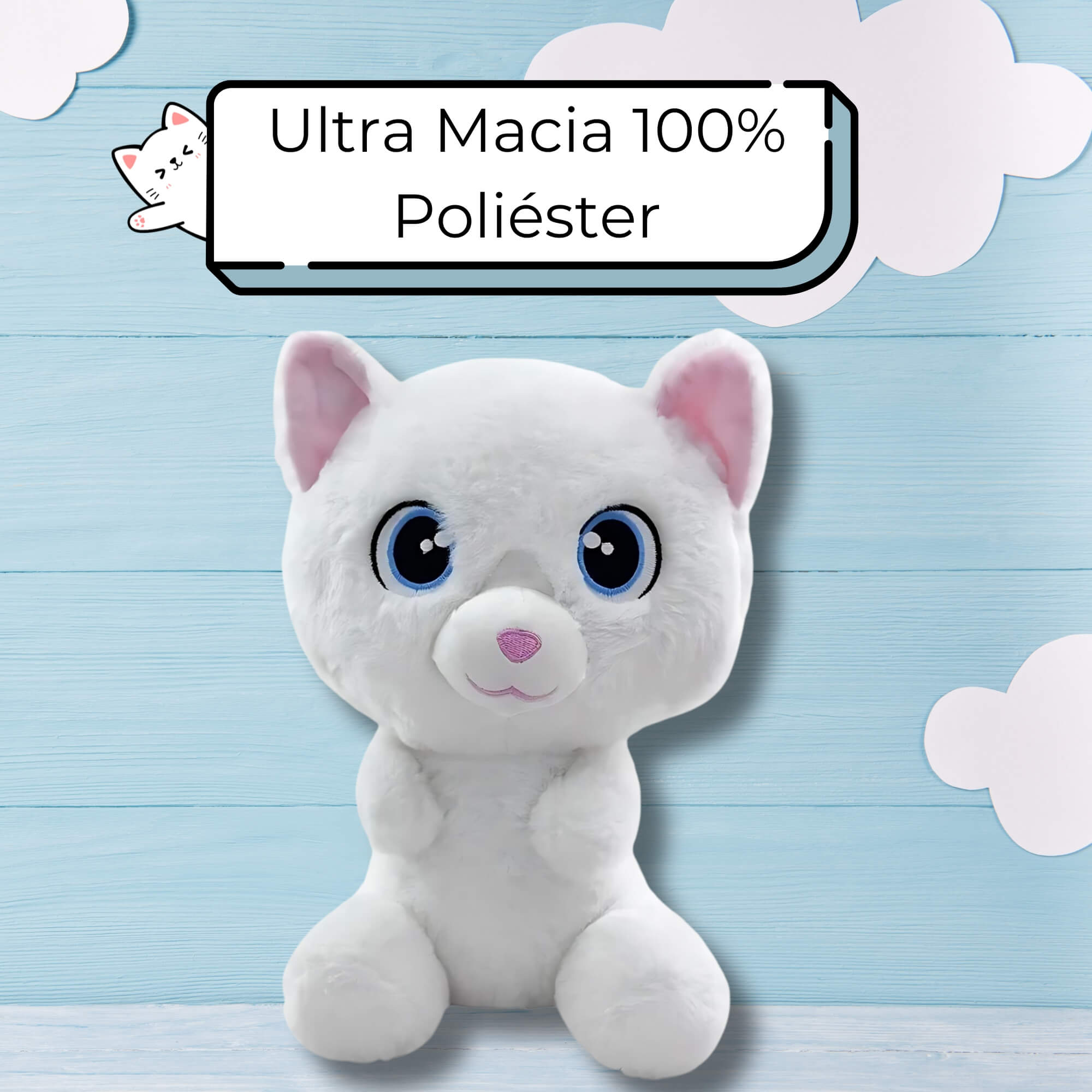 Pelúcia Gato Luna Little Friends 30cm Multikids - BR2228