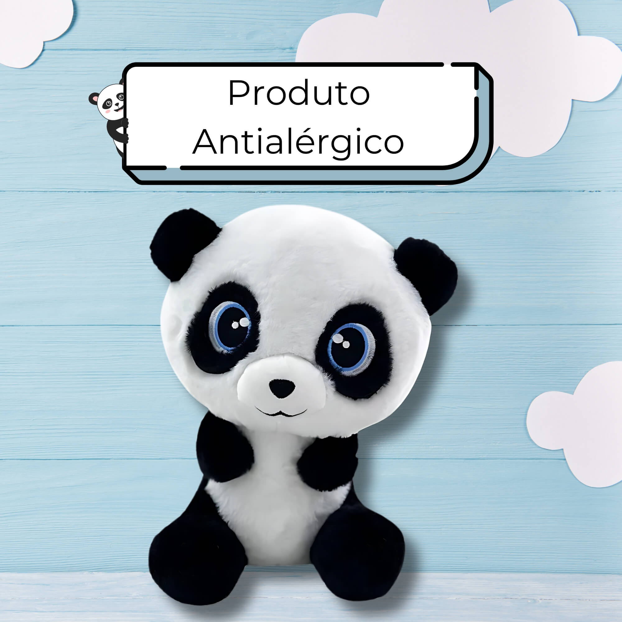 Pelúcia Panda Benício Little Friends 30cm Multikids - BR2229