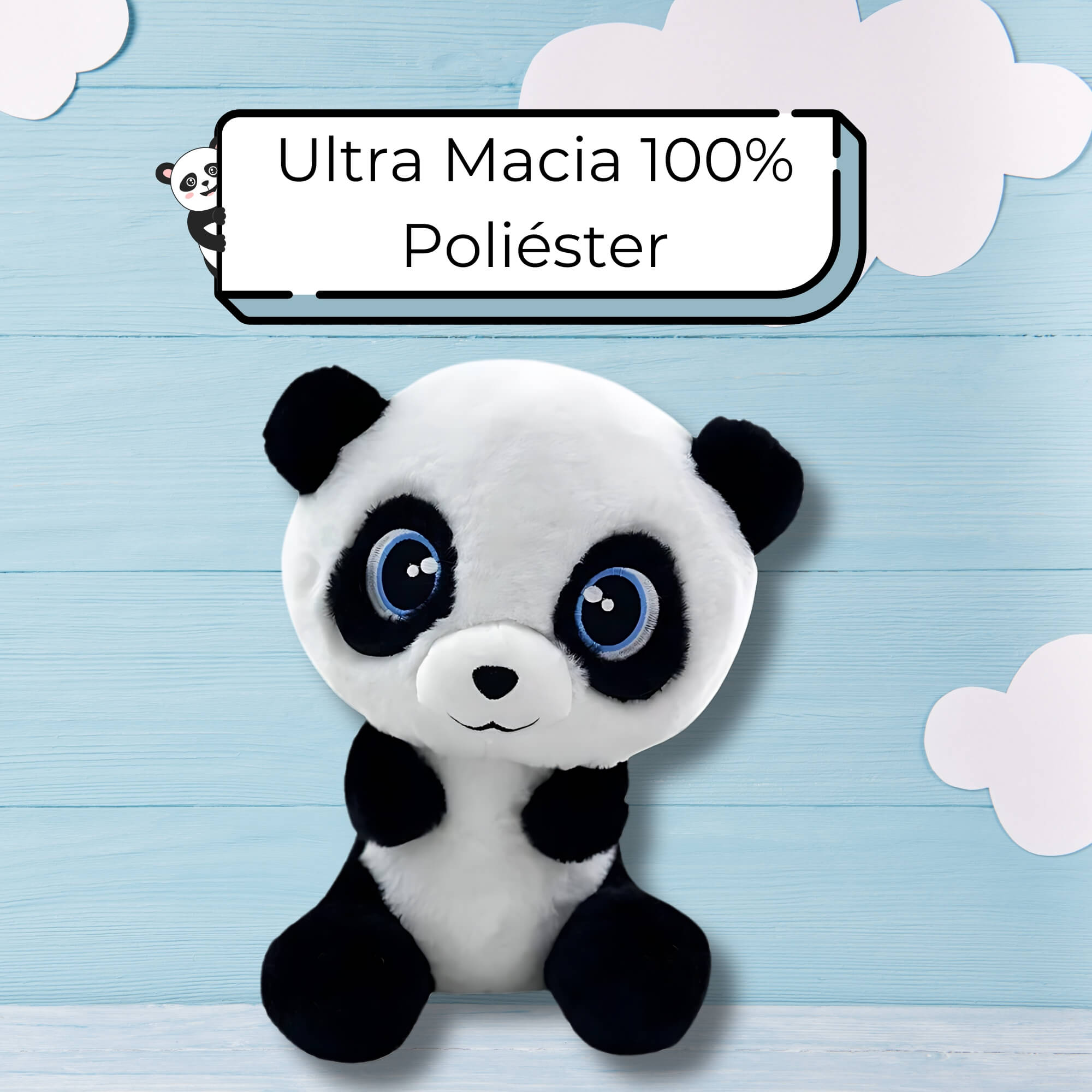 Pelúcia Panda Benício Little Friends 30cm Multikids - BR2229