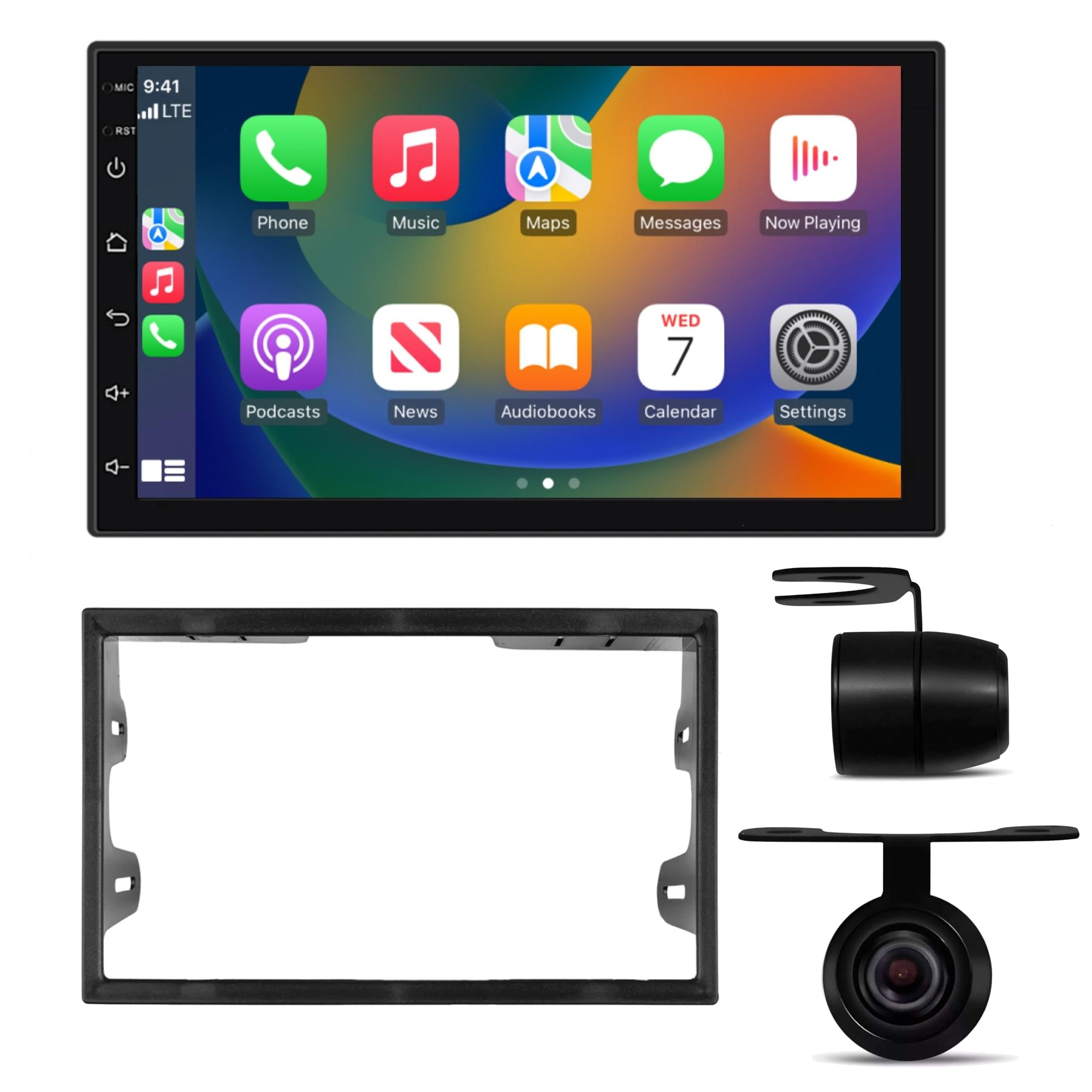 COMP Kit Central Multimídia Android 7" Roadstar Polo Golf Bora Fiesta CarPlay AndroidAuto 32/2 GB Wi-Fi - RS815BR
