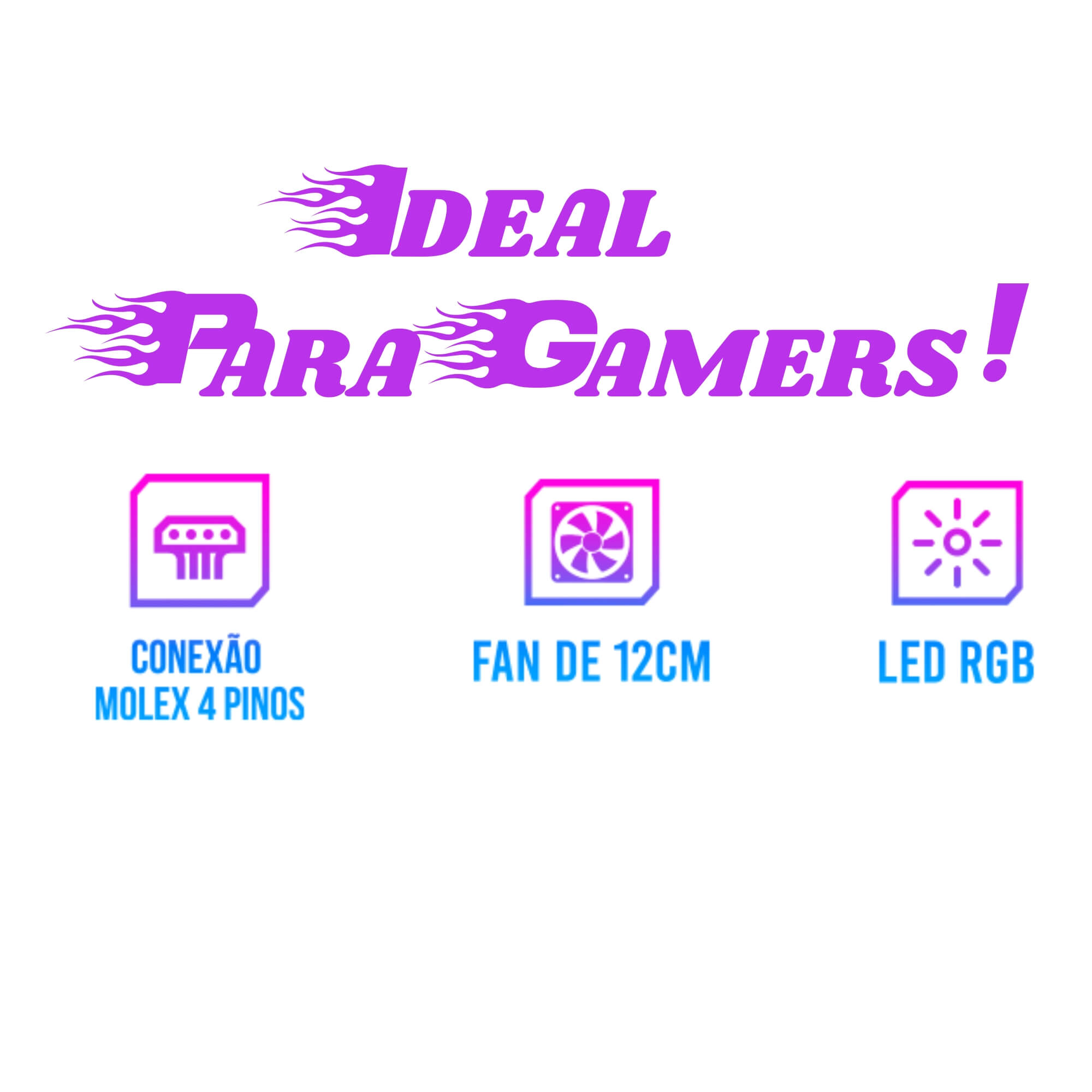 Cooler Fan F9-L160BK Preto RGB 12cm C3 TECH - 408230790100