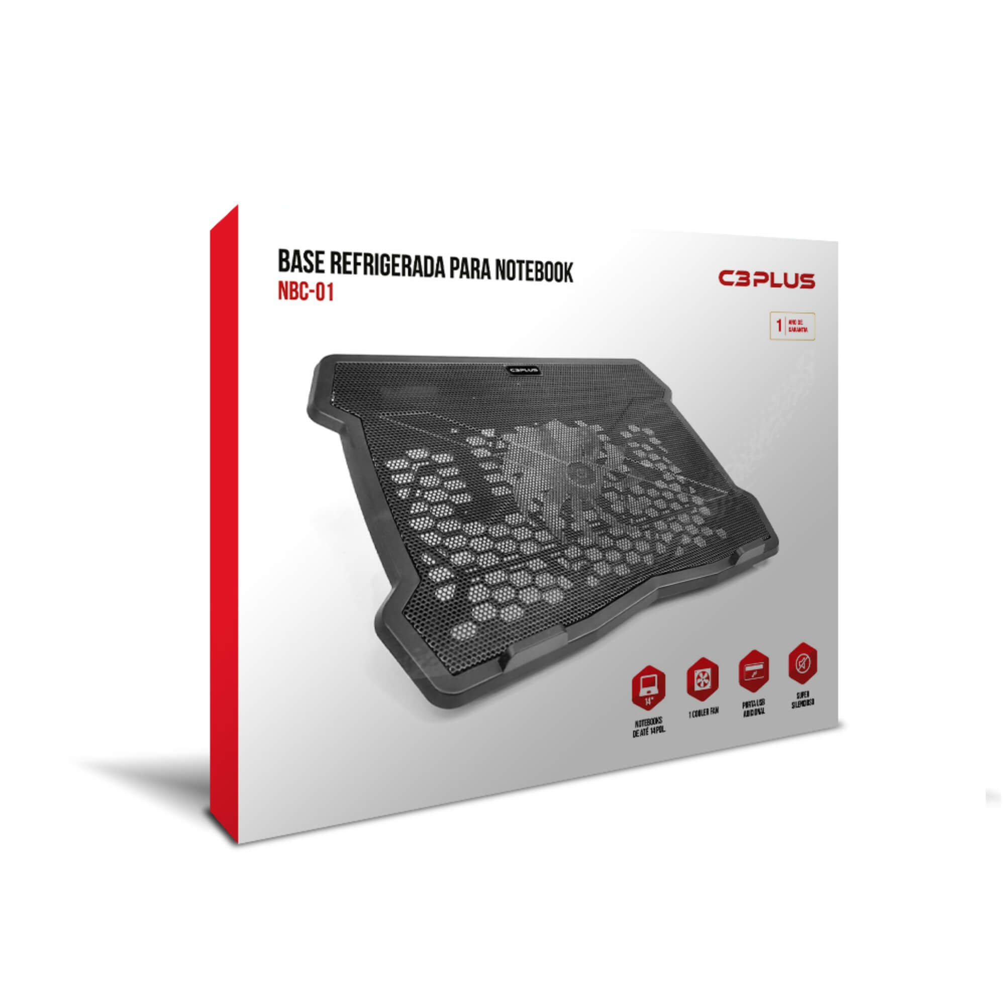Base para Notebook NBC-01BK C3Plus C3 TECH - 408070280101