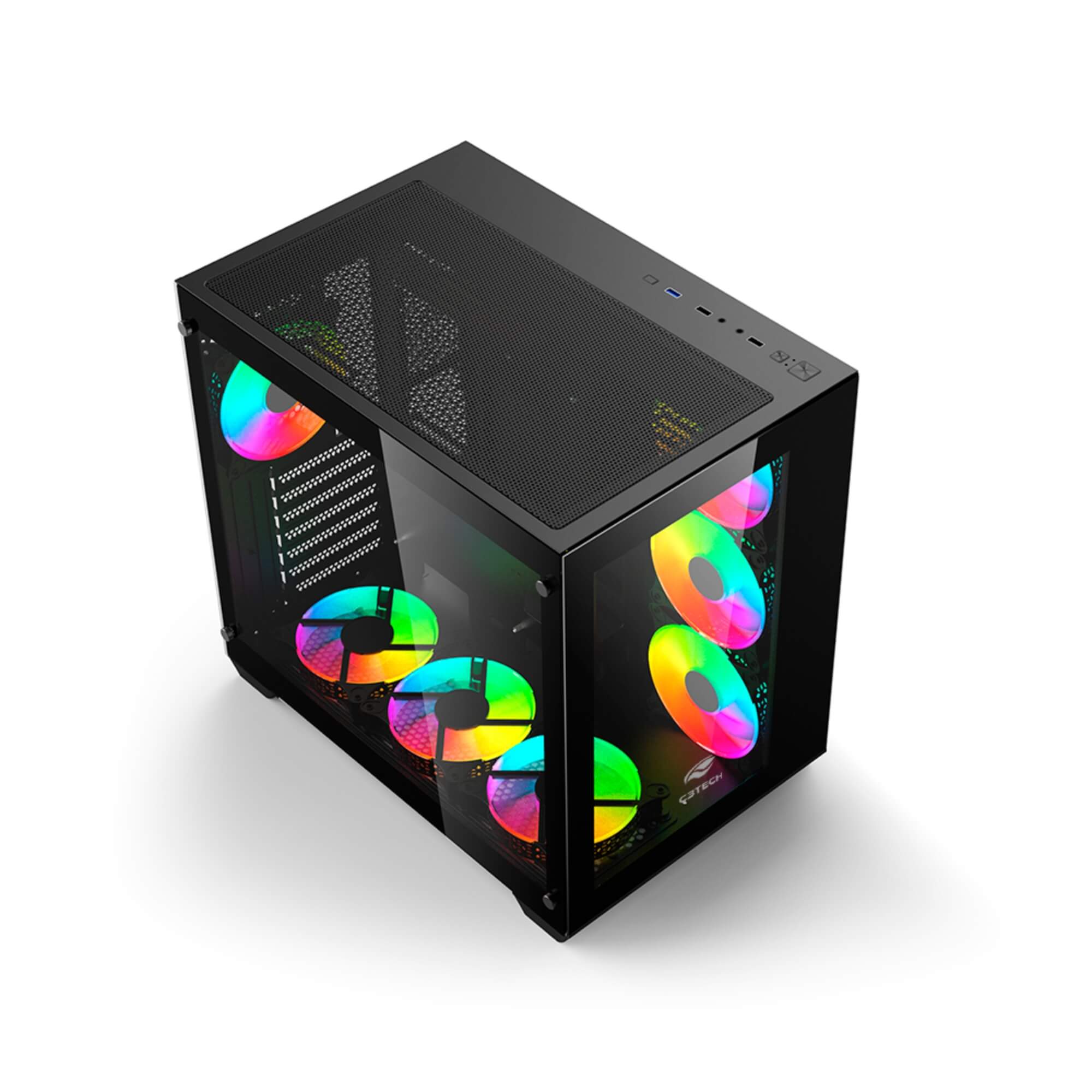 Gabinete Aquarius MT-G910BK Sem Fonte C3 Tech Gaming - 401030590100